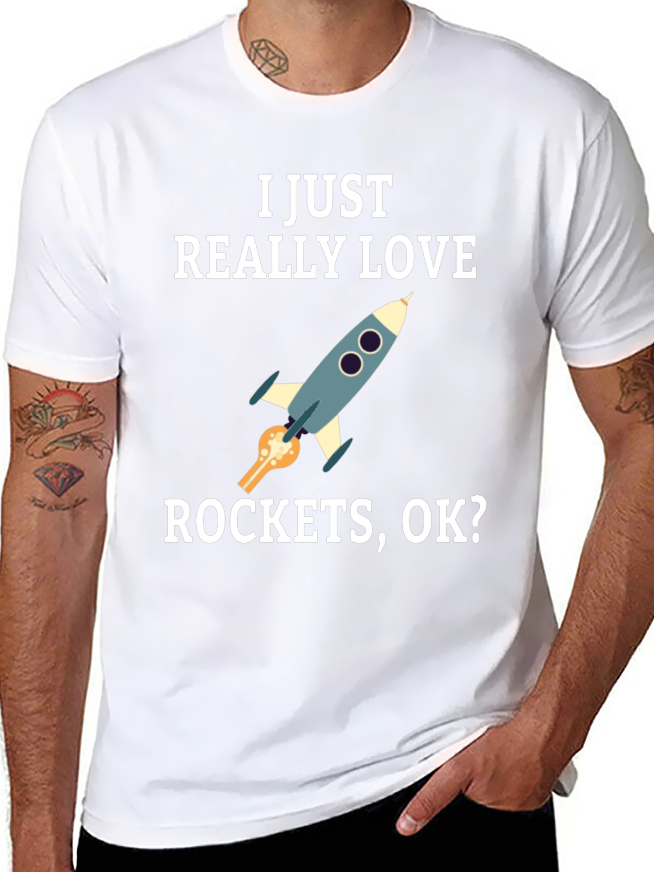 I Love Rockets Graphic T-Shirt