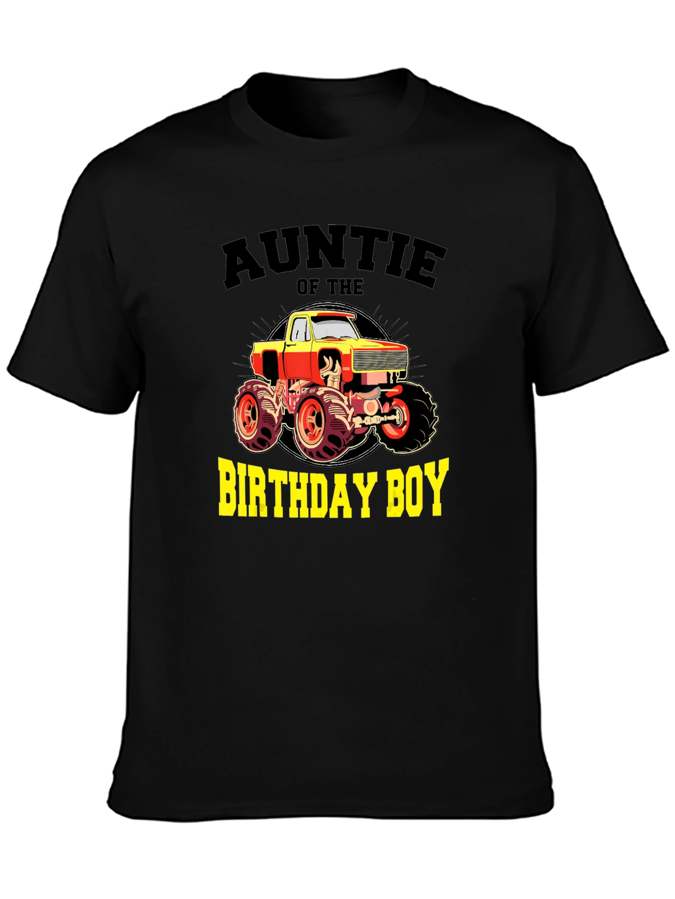 Auntie of the Birthday Boy Monster Truck T-Shirt