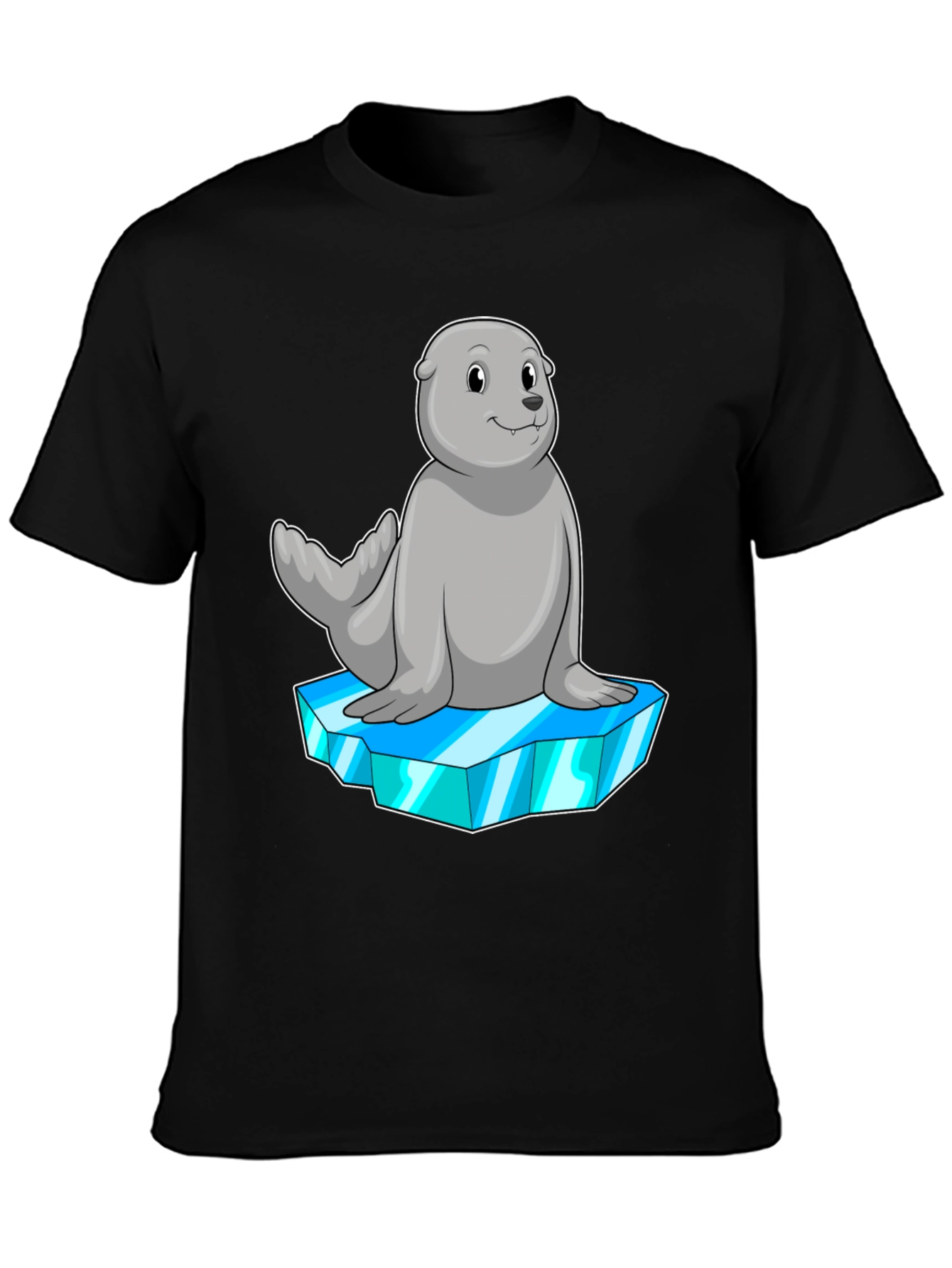 Seal on Iceberg Graphic Tee - Black