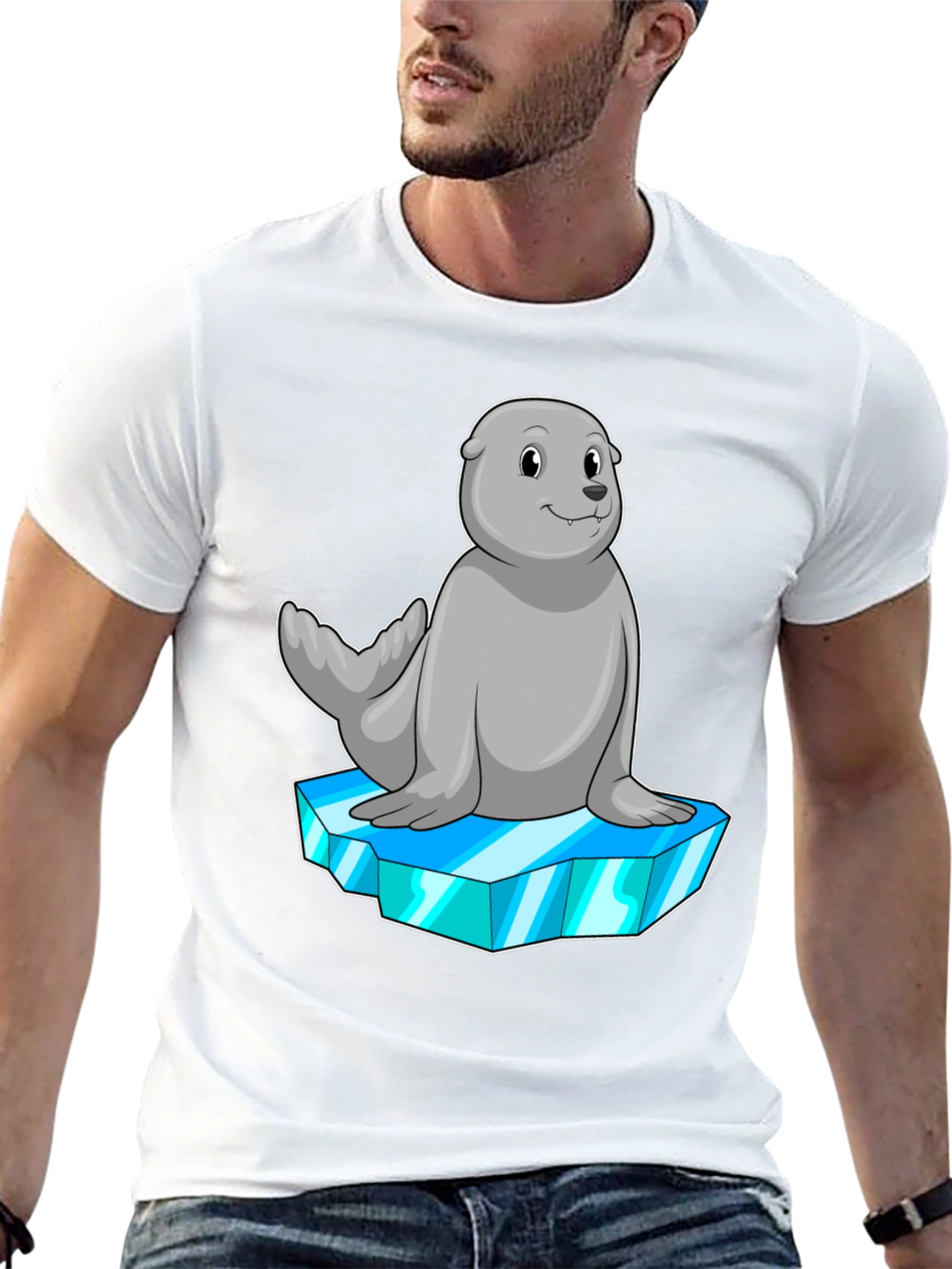 Seal on Iceberg Graphic Tee - Black