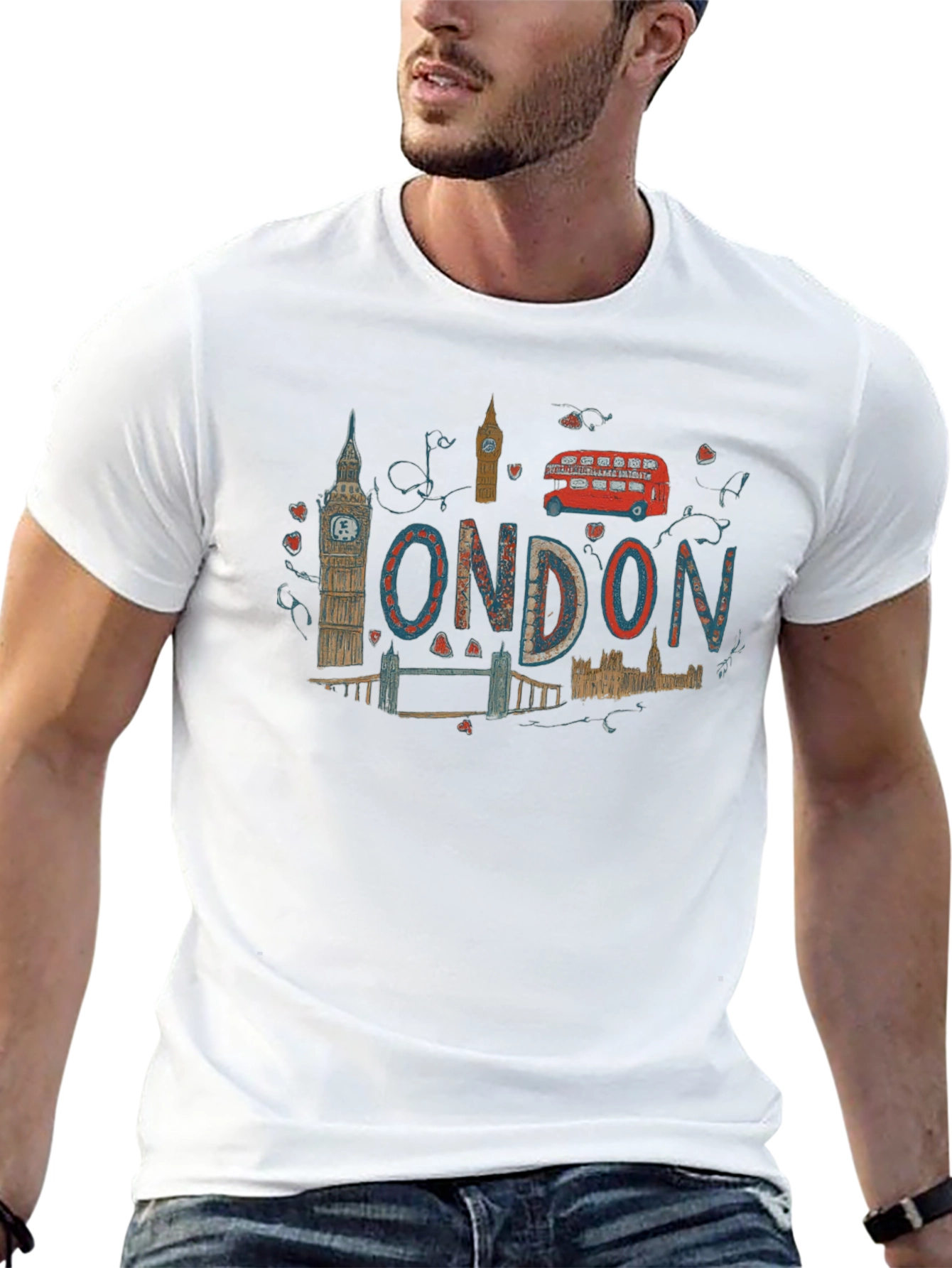 London Landmarks Graphic T-Shirt