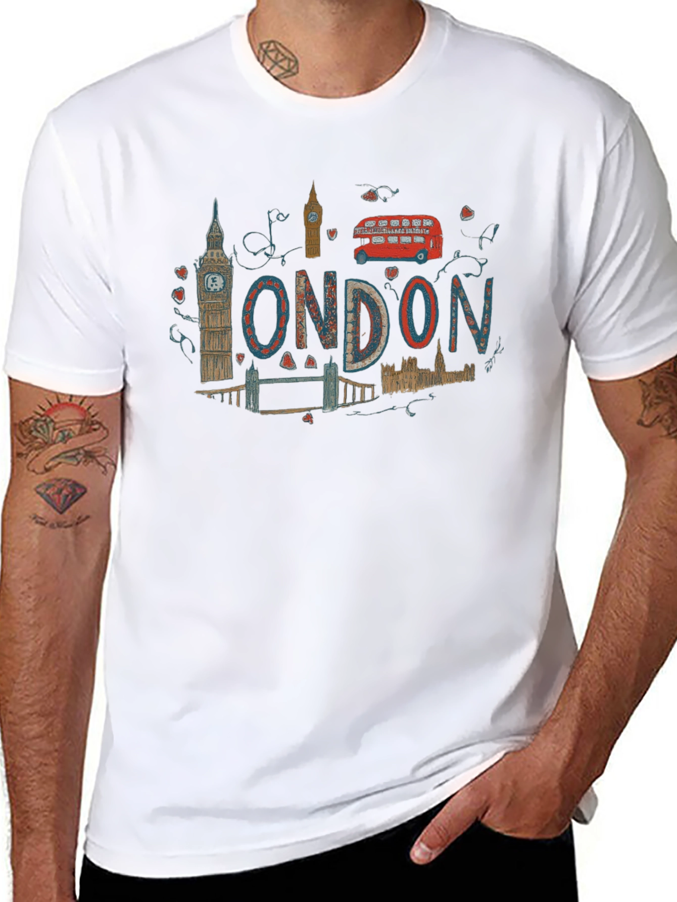 London Landmarks Graphic T-Shirt