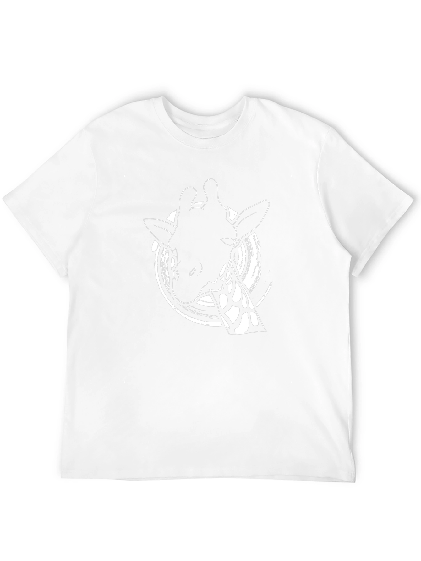 Giraffe Graphic Tee - Black Cotton Shirt