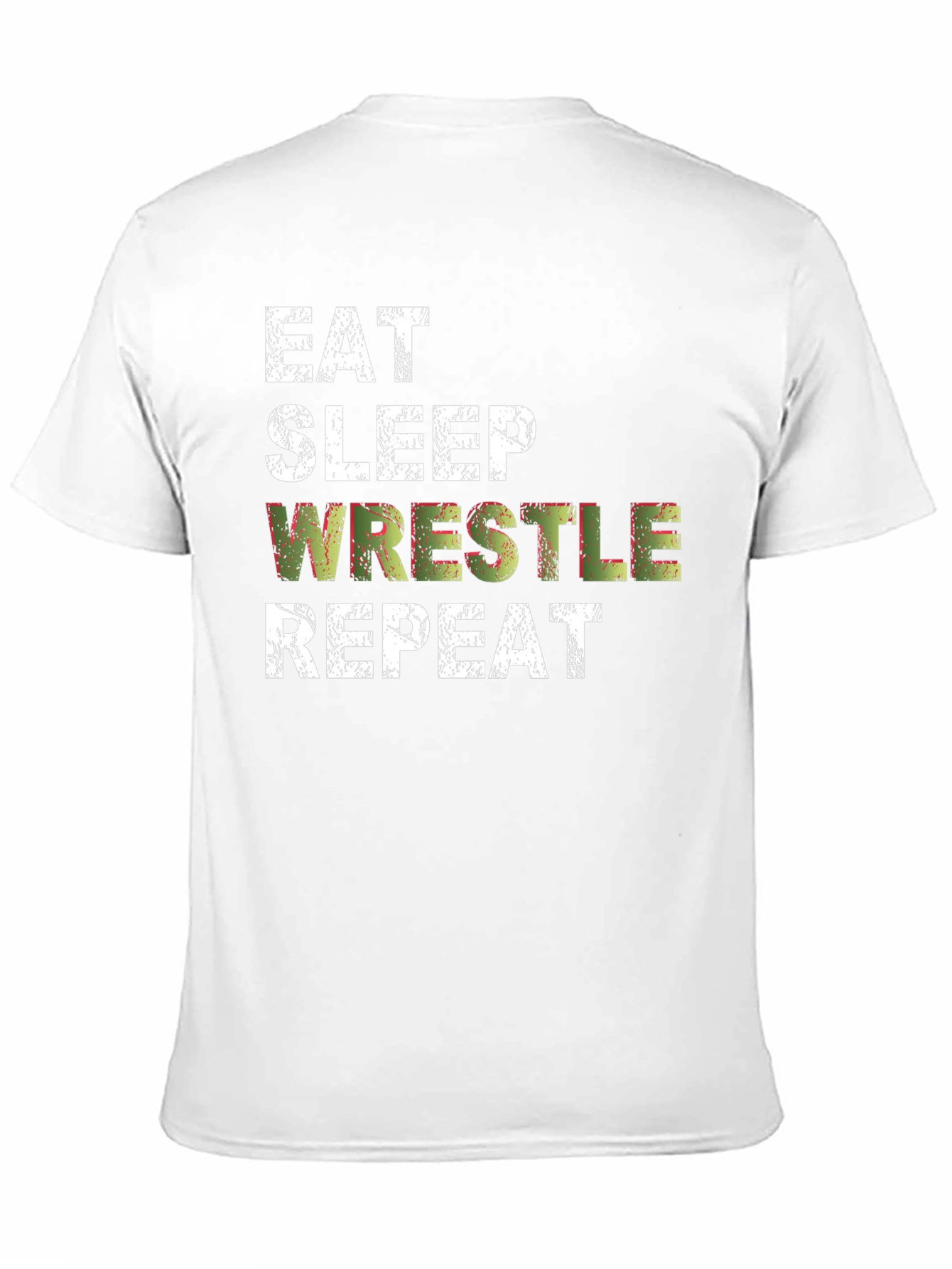 Eat Sleep Wrestle Repeat Black T-Shirt