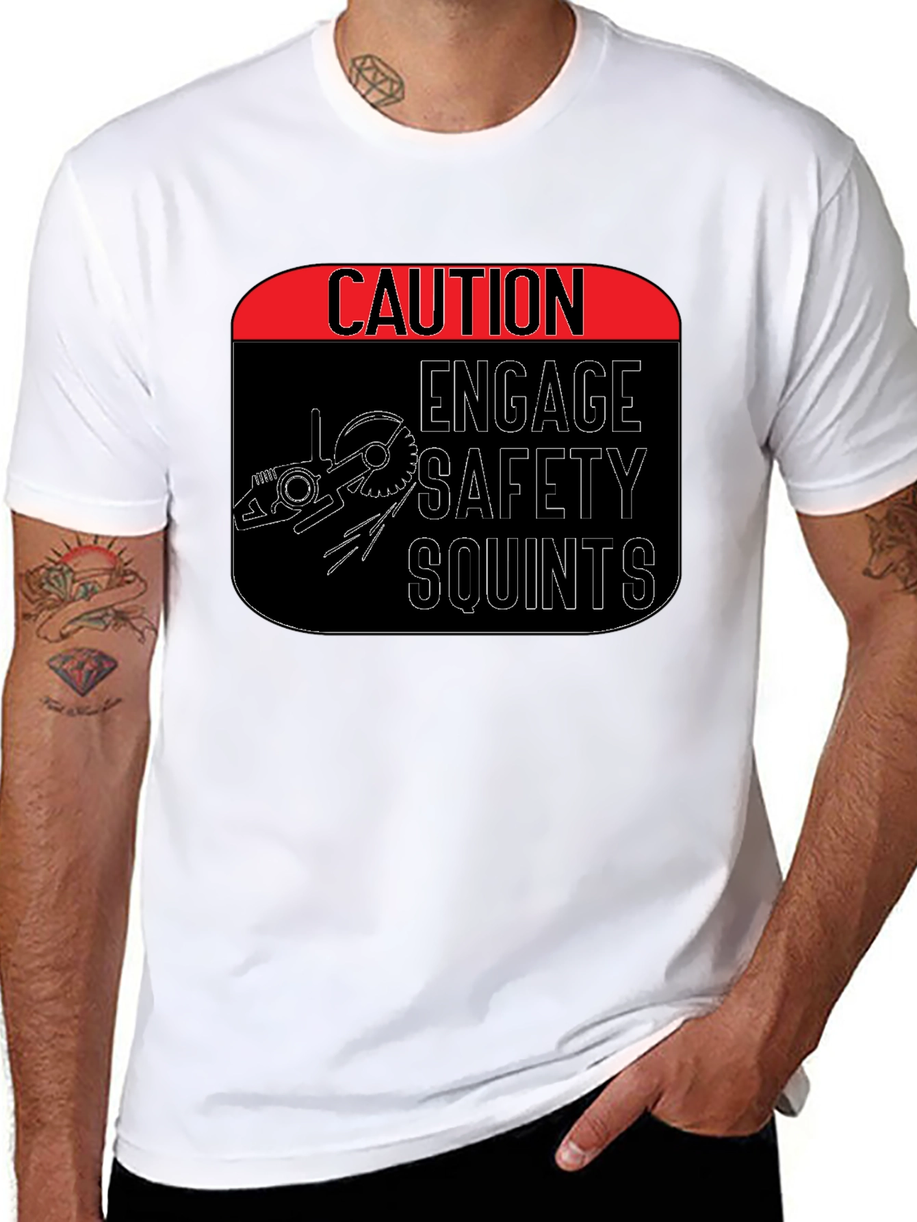 Caution Engage Safety Squints T-Shirt