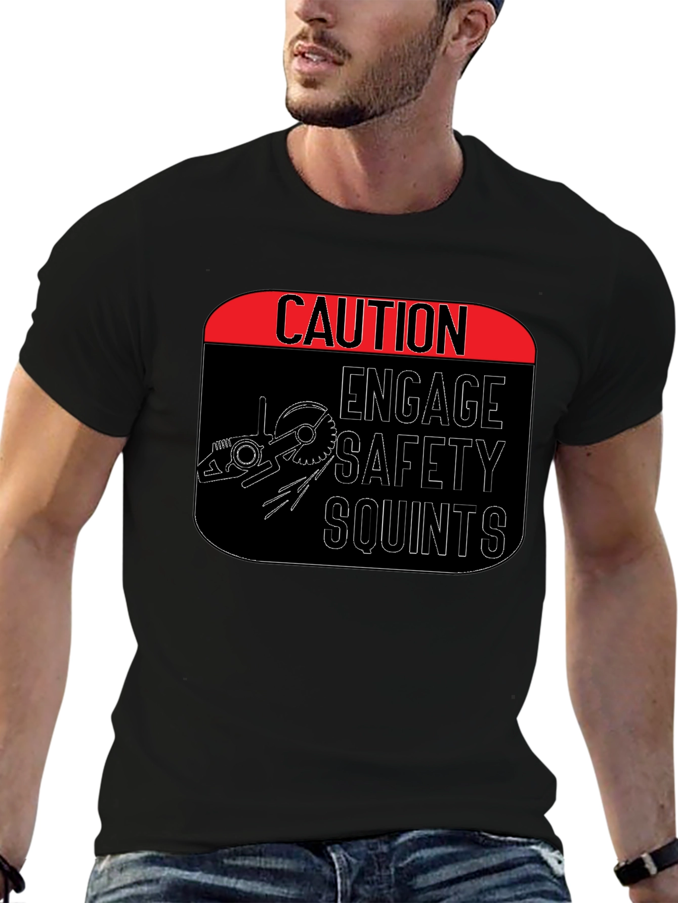 Caution Engage Safety Squints T-Shirt