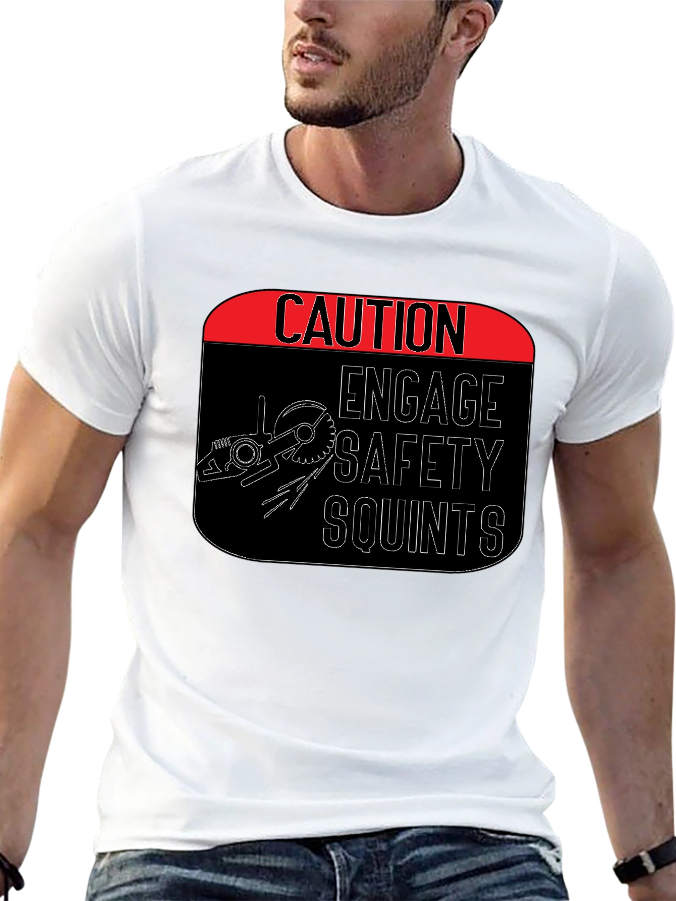 Caution Engage Safety Squints T-Shirt