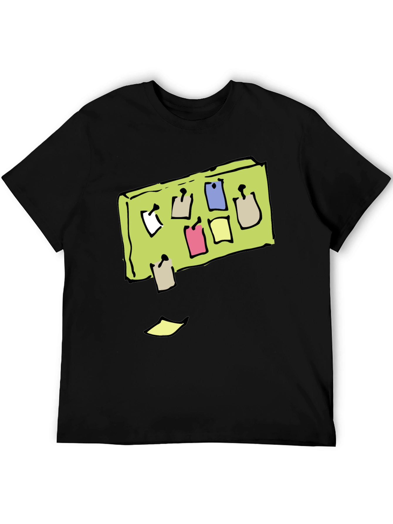 Memo Board Graphic Tee - Cool Black T-Shirt
