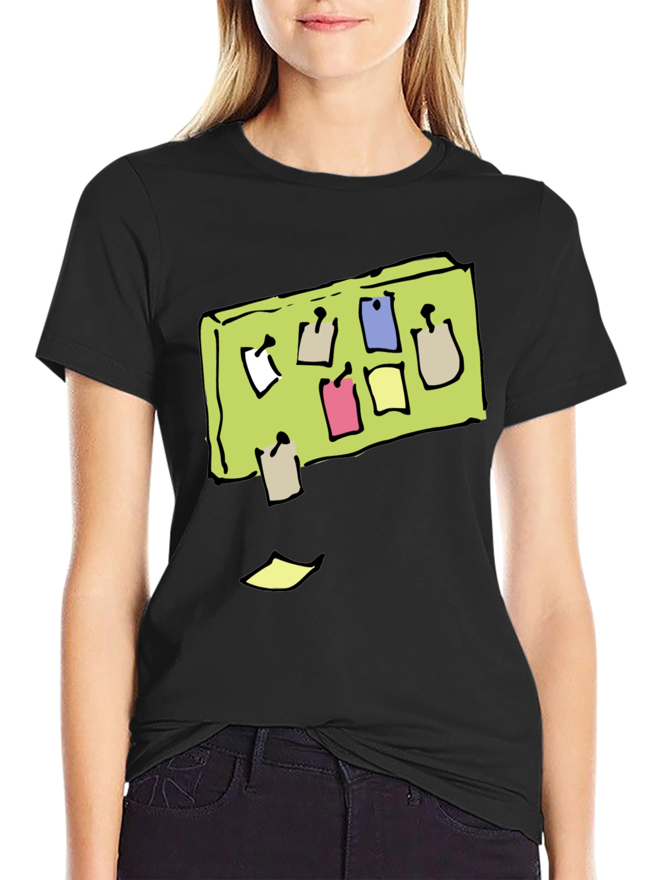 Memo Board Graphic Tee - Cool Black T-Shirt