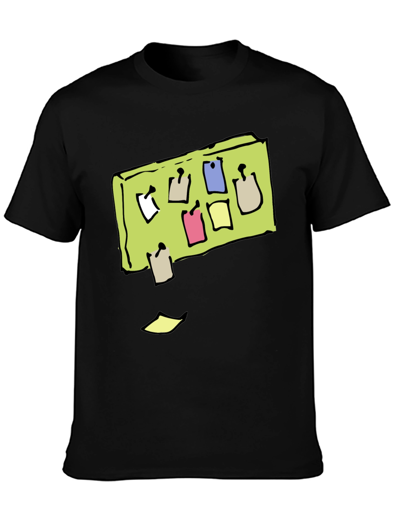 Memo Board Graphic Tee - Cool Black T-Shirt