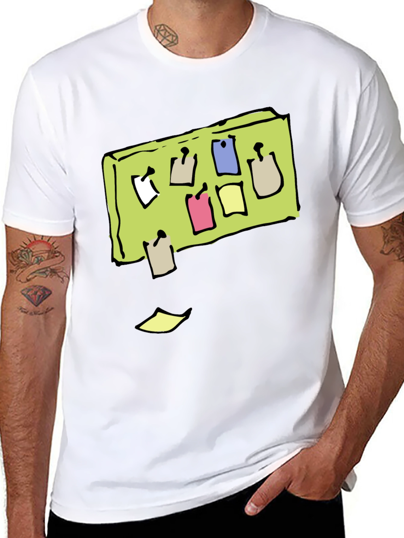 Memo Board Graphic Tee - Cool Black T-Shirt