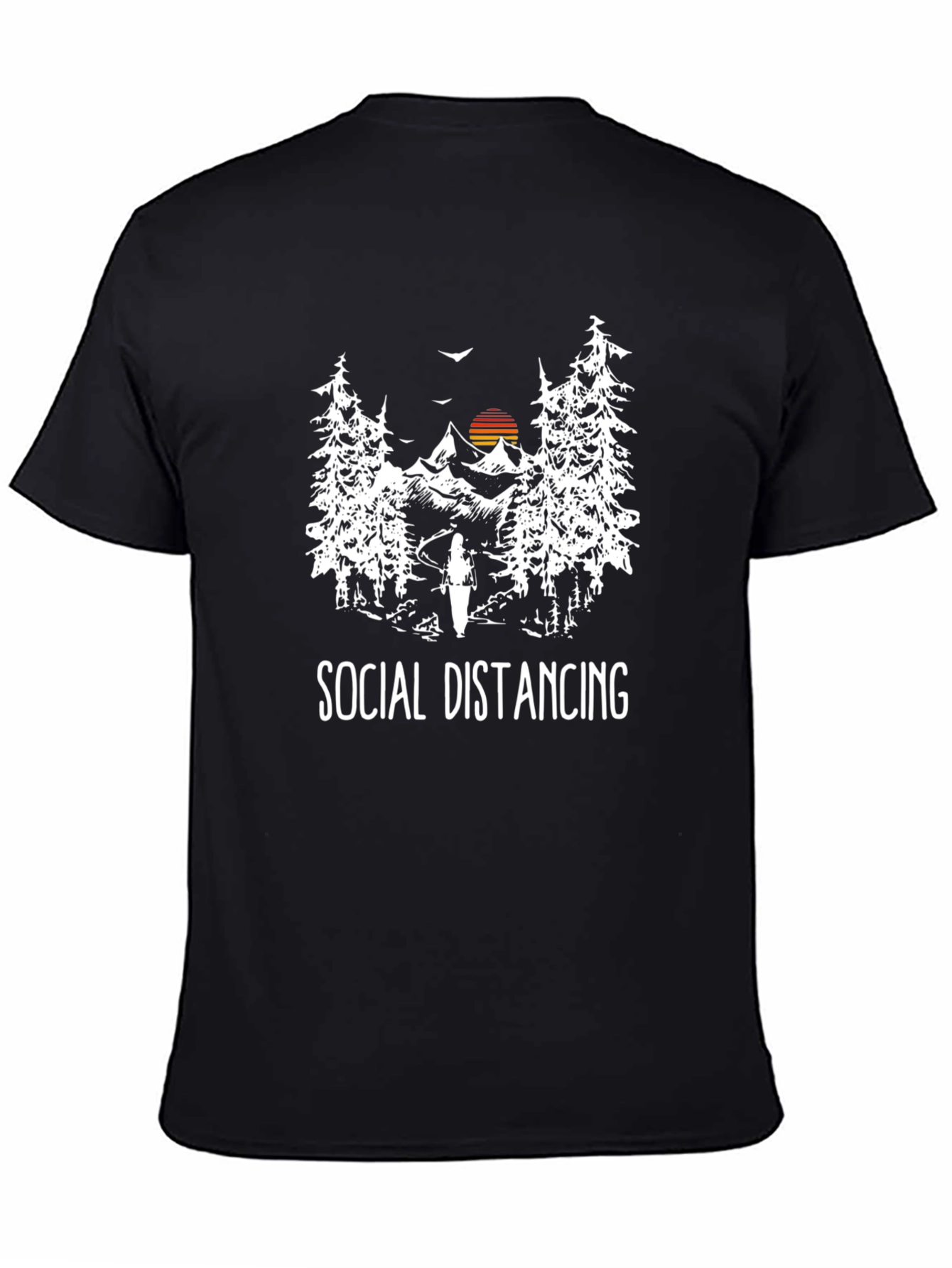 Social Distancing Outdoor Adventure Graphic T-Shirt