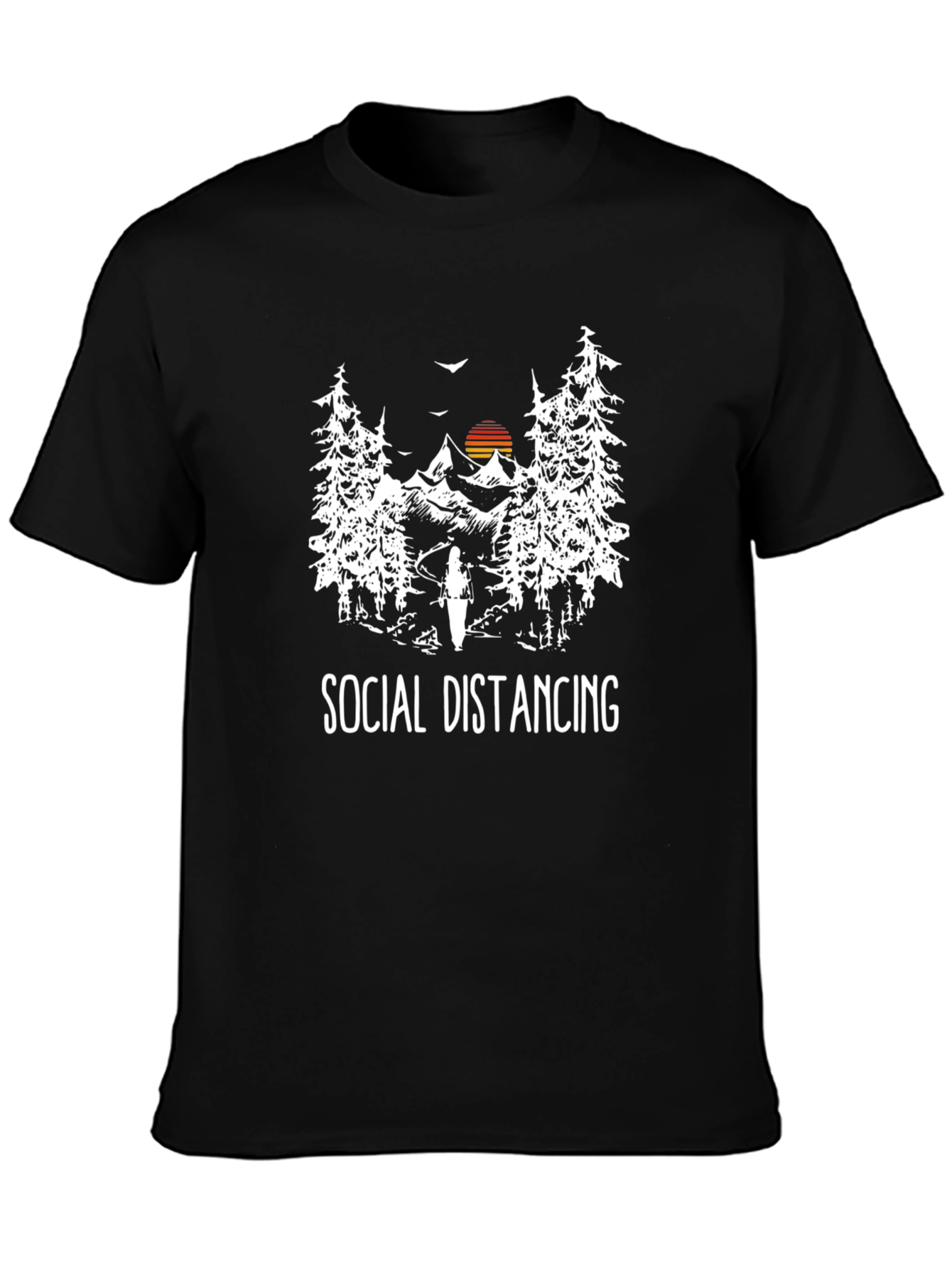 Social Distancing Outdoor Adventure Graphic T-Shirt