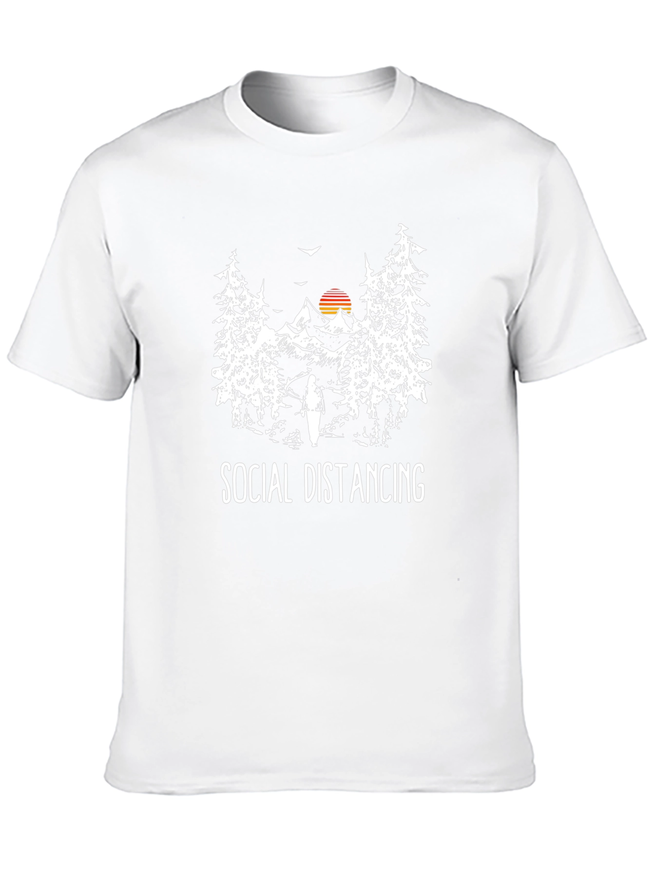 Social Distancing Outdoor Adventure Graphic T-Shirt