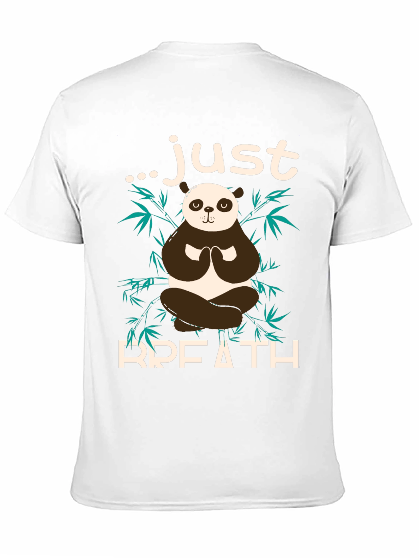 Just Breath Panda T-Shirt - Meditation Zen Vibes