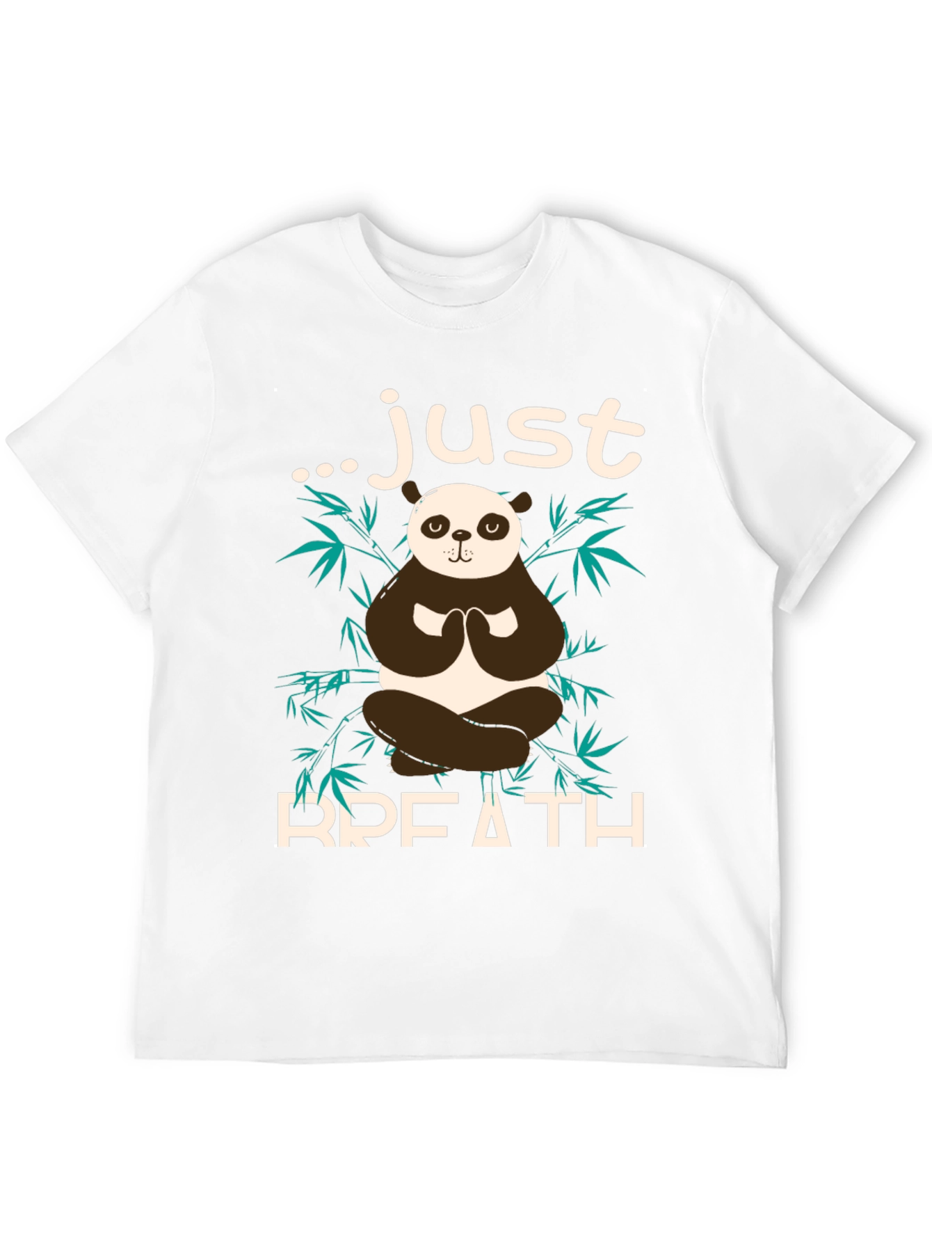 Just Breath Panda T-Shirt - Meditation Zen Vibes