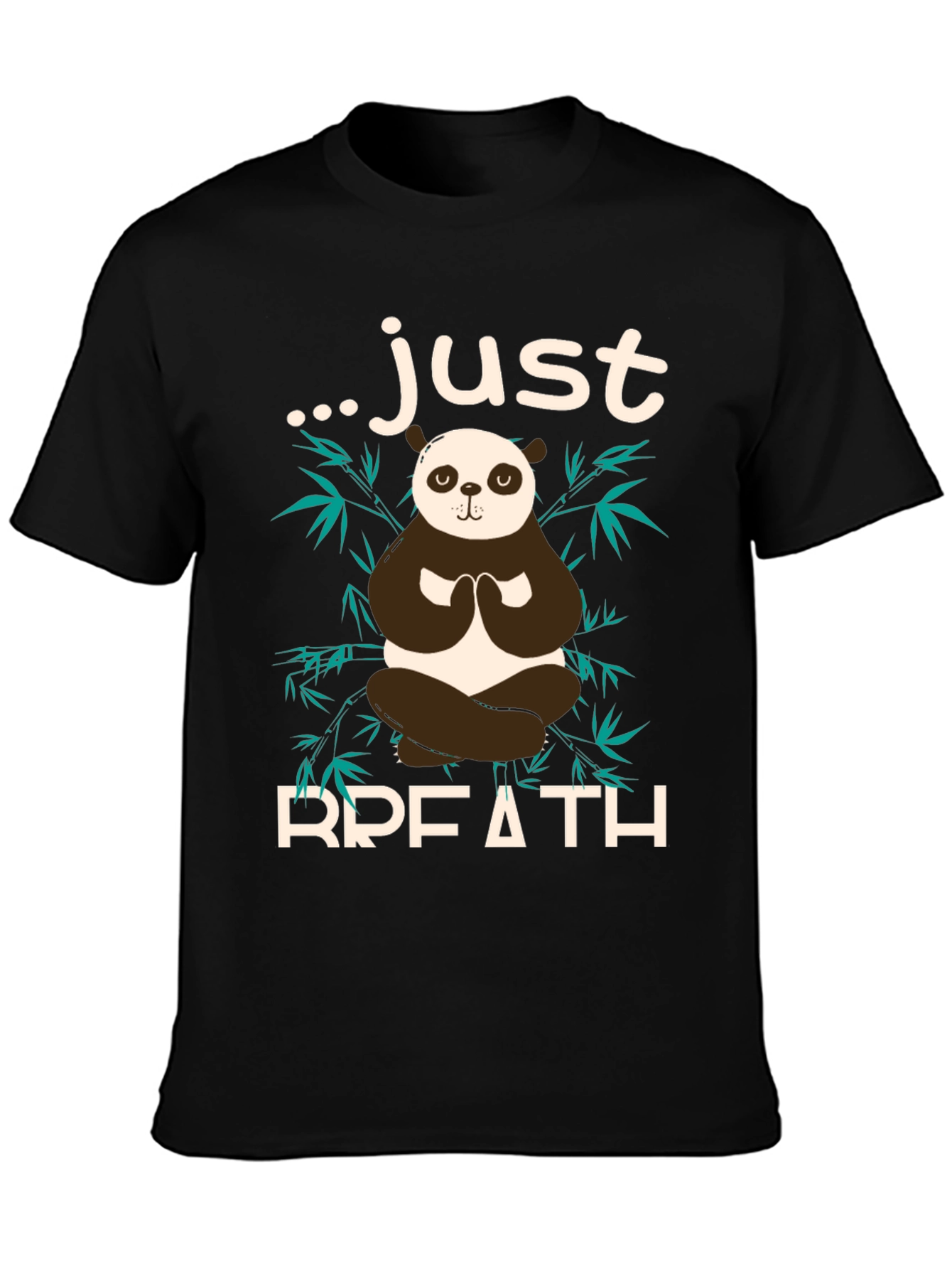Just Breath Panda T-Shirt - Meditation Zen Vibes