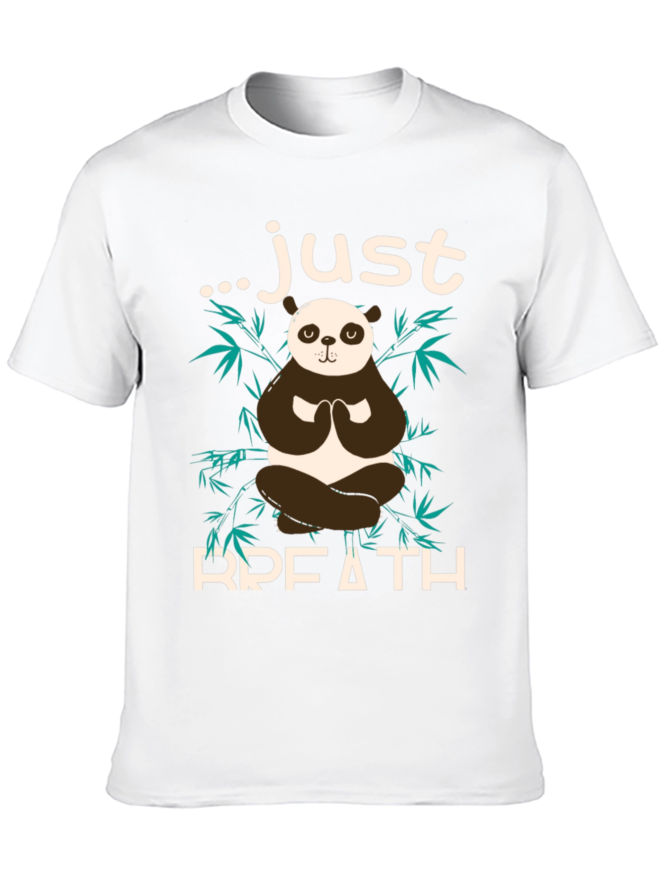 Just Breath Panda T-Shirt - Meditation Zen Vibes