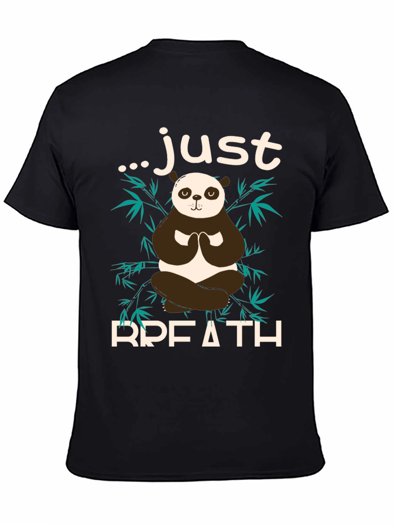 Just Breath Panda T-Shirt - Meditation Zen Vibes