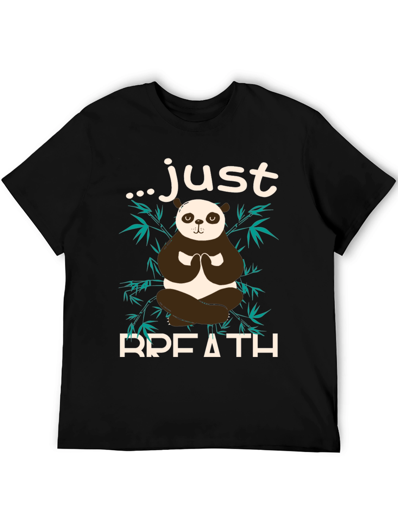 Just Breath Panda T-Shirt - Meditation Zen Vibes