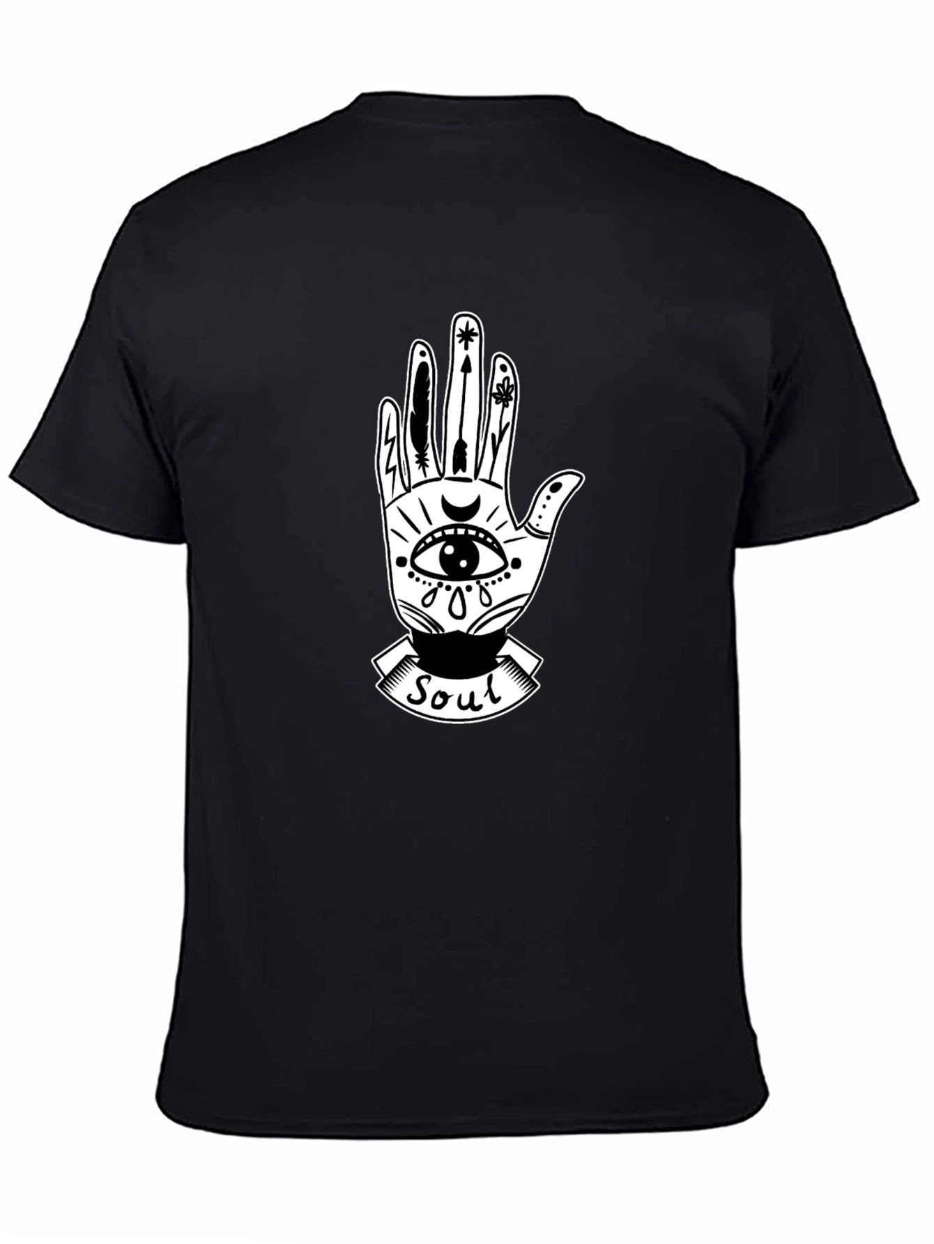 Mystic Soul Graphic Tee - Unisex Black Cotton T-Shirt