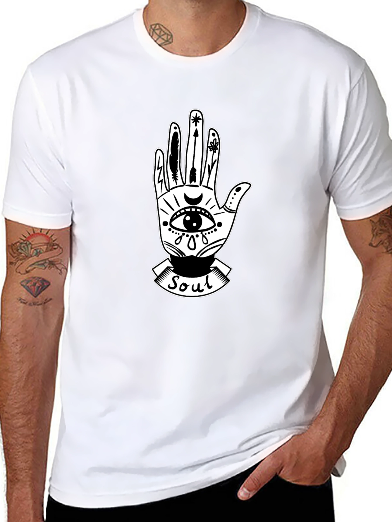 Mystic Soul Graphic Tee - Unisex Black Cotton T-Shirt