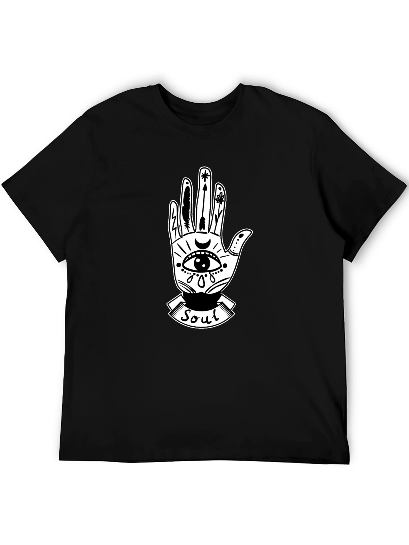Mystic Soul Graphic Tee - Unisex Black Cotton T-Shirt