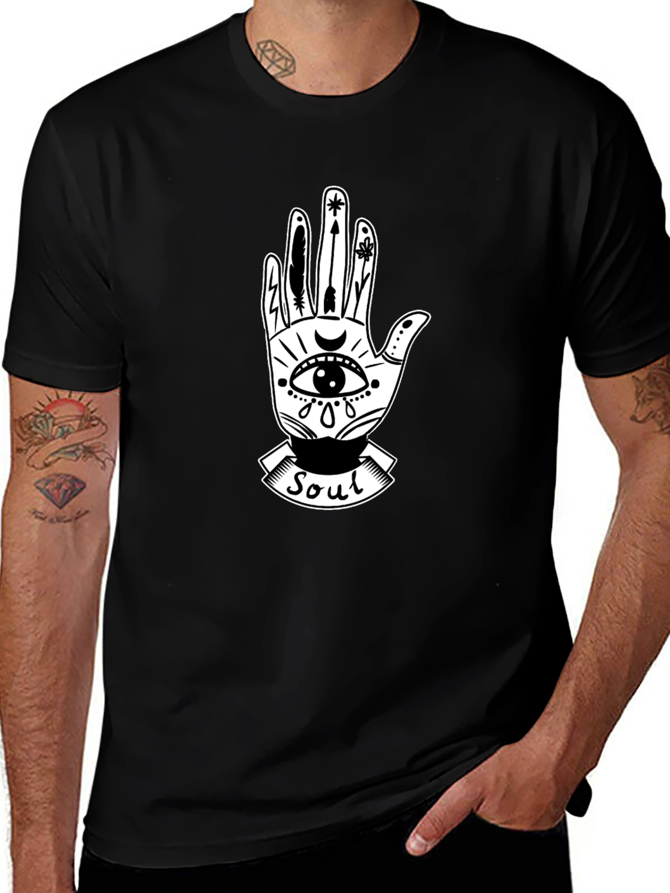 Mystic Soul Graphic Tee - Unisex Black Cotton T-Shirt
