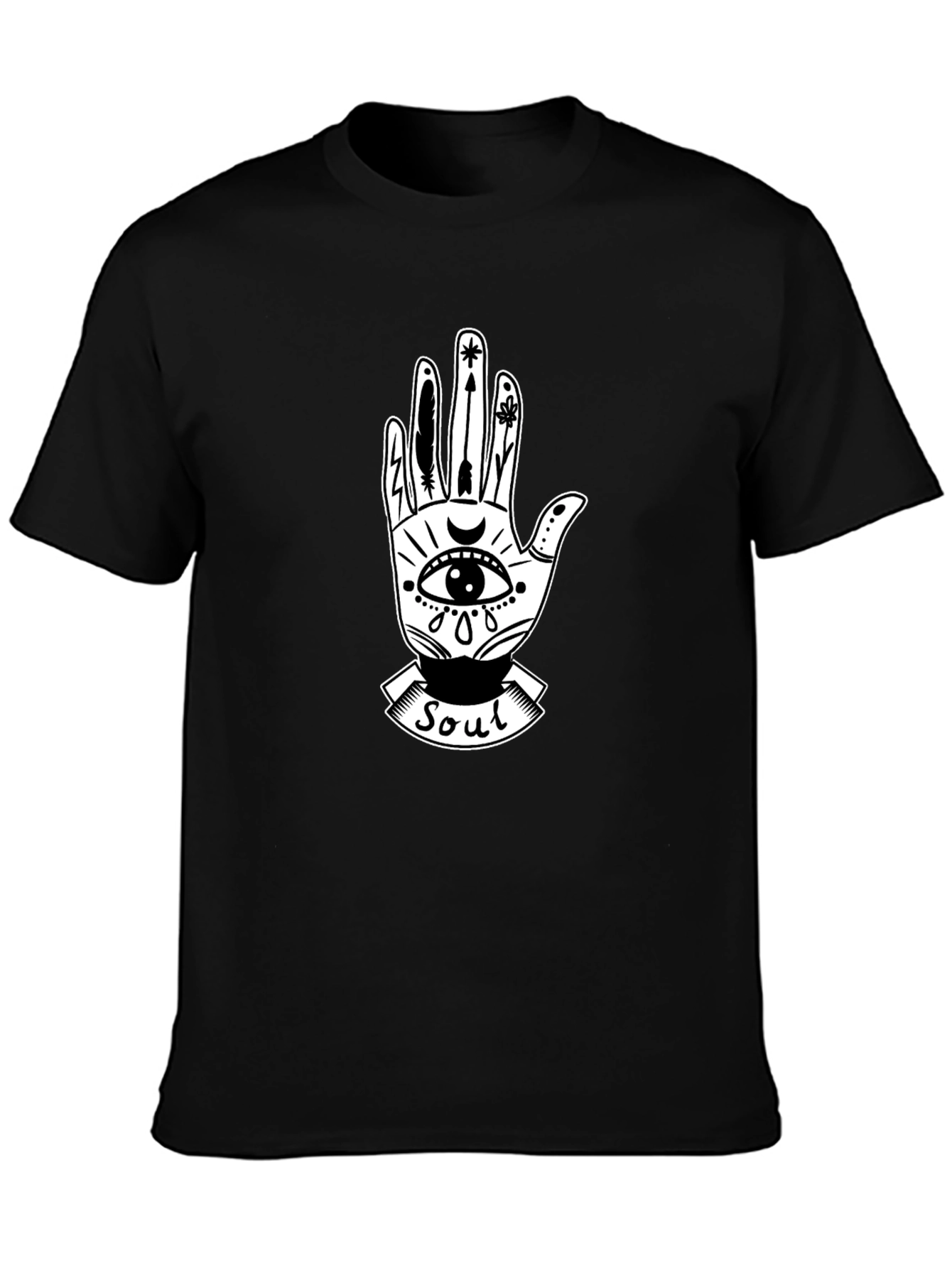 Mystic Soul Graphic Tee - Unisex Black Cotton T-Shirt