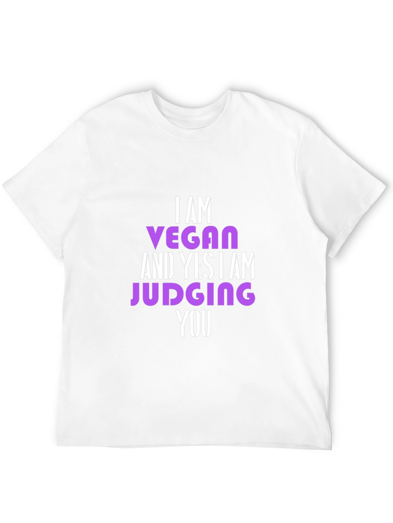 Vegan Statement T-Shirt - Judge Free... Almost