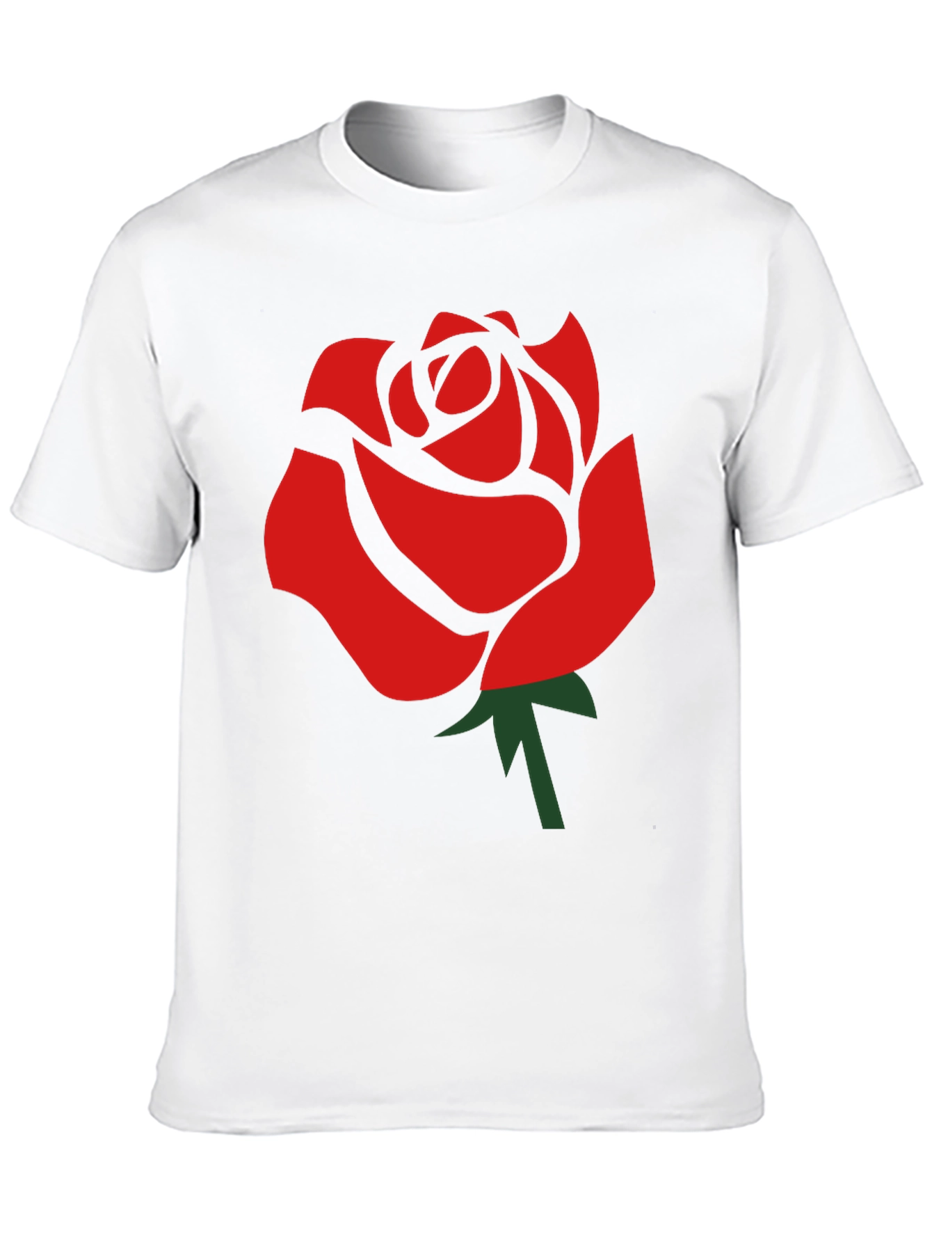 Bold Rose Graphic Black T-Shirt