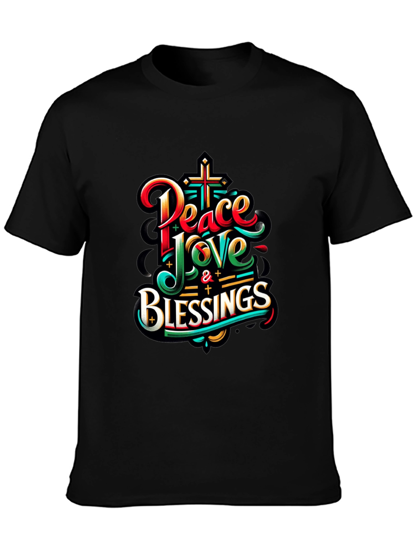 Peace Love & Blessings Graphic T-Shirt