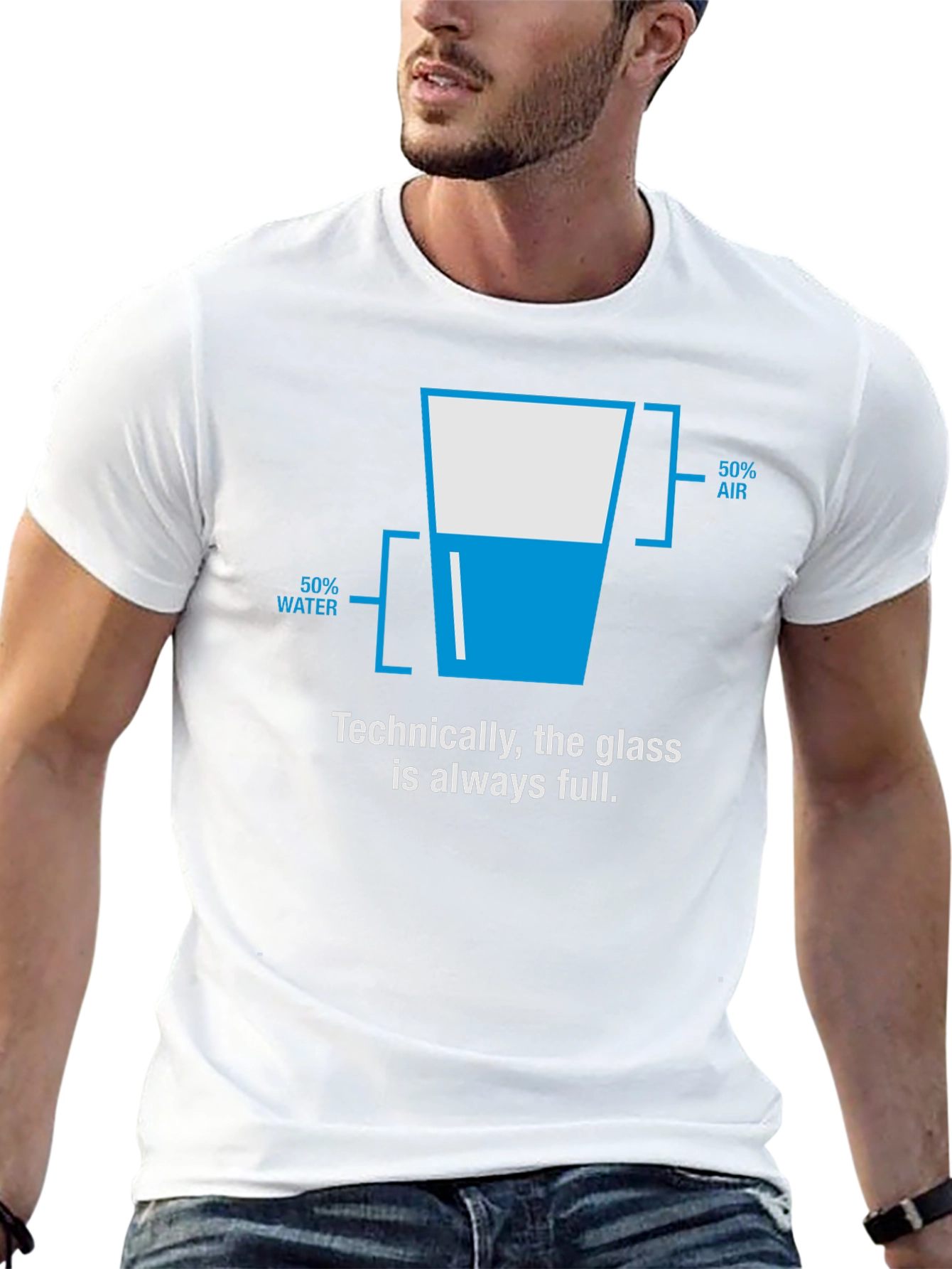 Funny Optimistic Glass Half Full T-Shirt