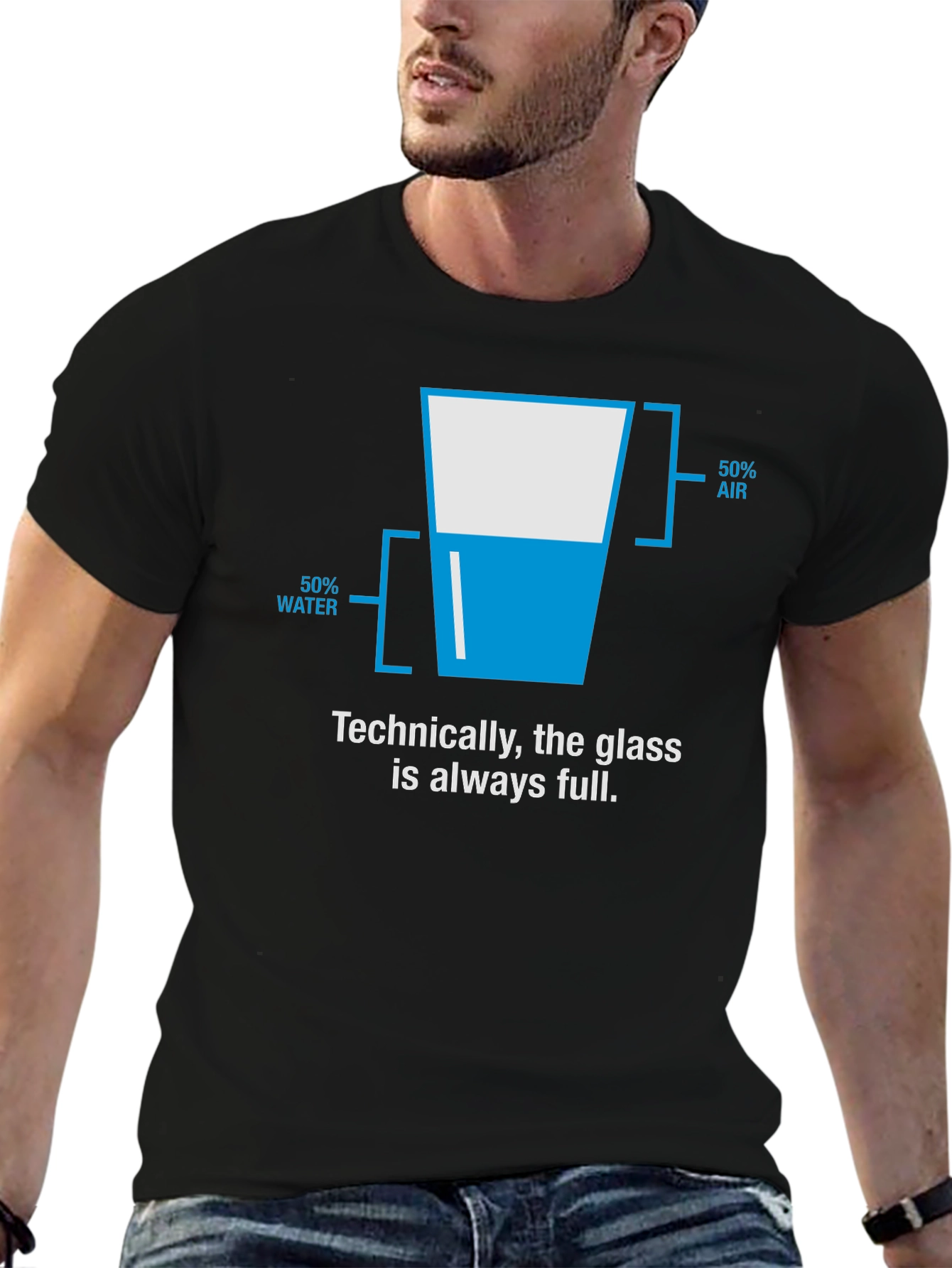 Funny Optimistic Glass Half Full T-Shirt