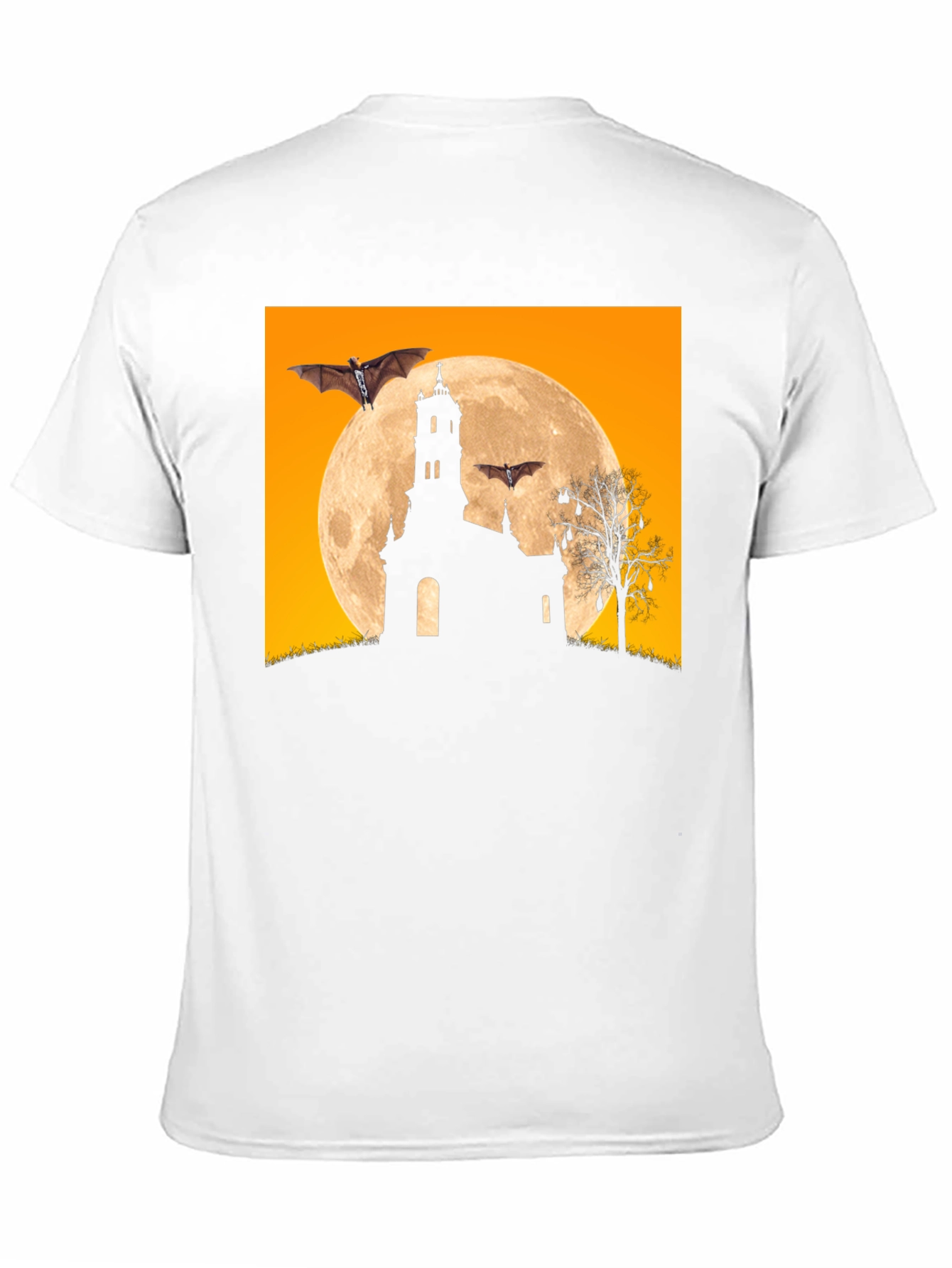 Spooky Halloween Bats & Moon T-Shirt