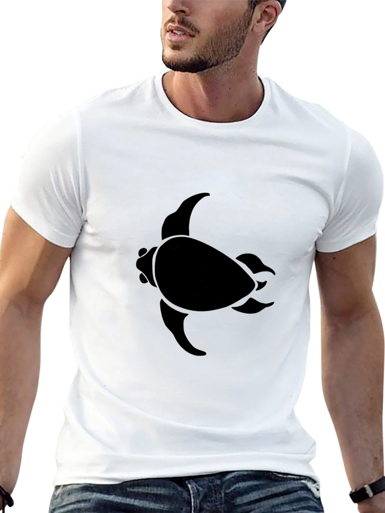 Black Turtle Graphic Tee - Casual Comfort