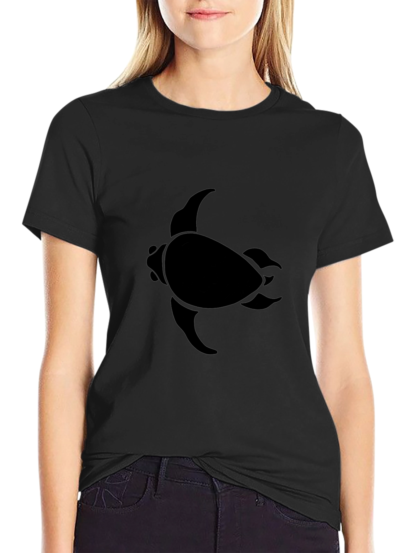 Black Turtle Graphic Tee - Casual Comfort