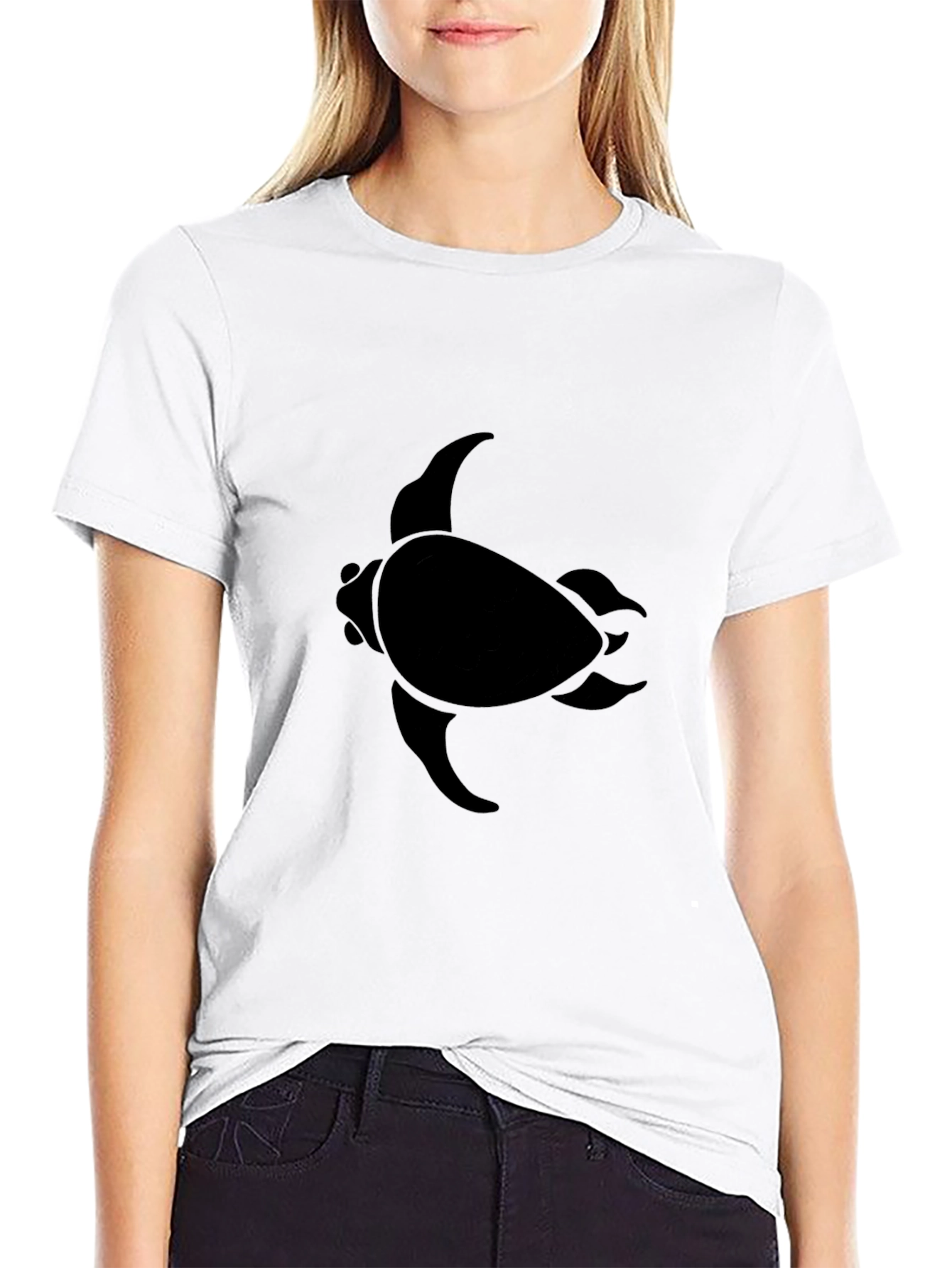 Black Turtle Graphic Tee - Casual Comfort