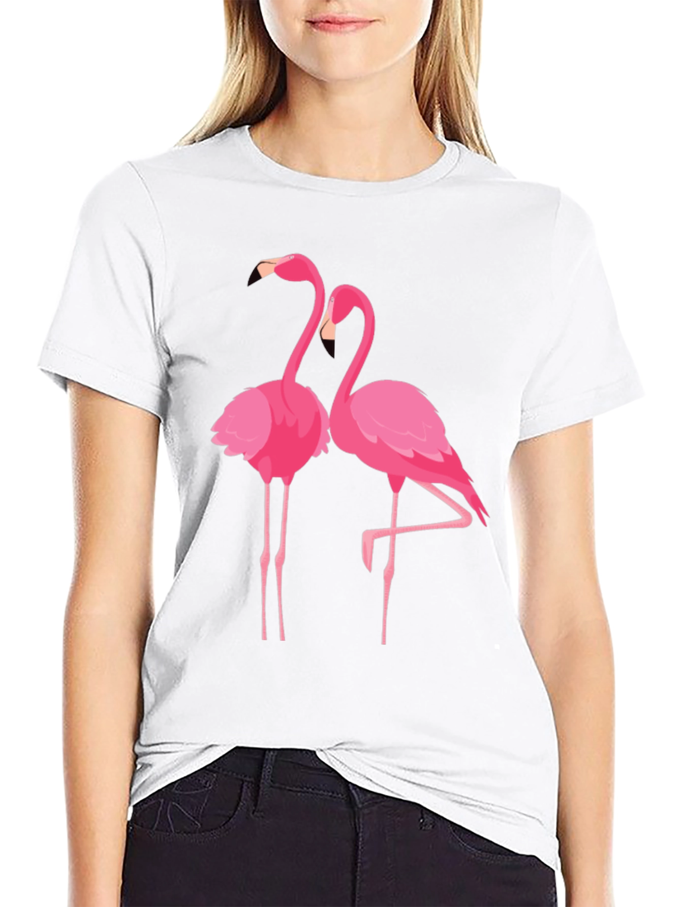 Flamingo Graphic Print T-Shirt