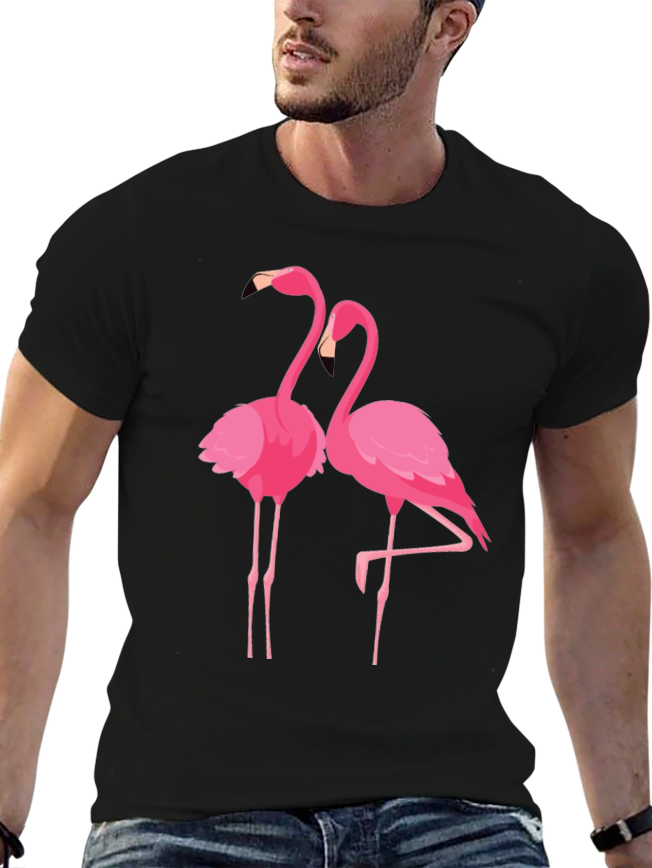 Flamingo Graphic Print T-Shirt