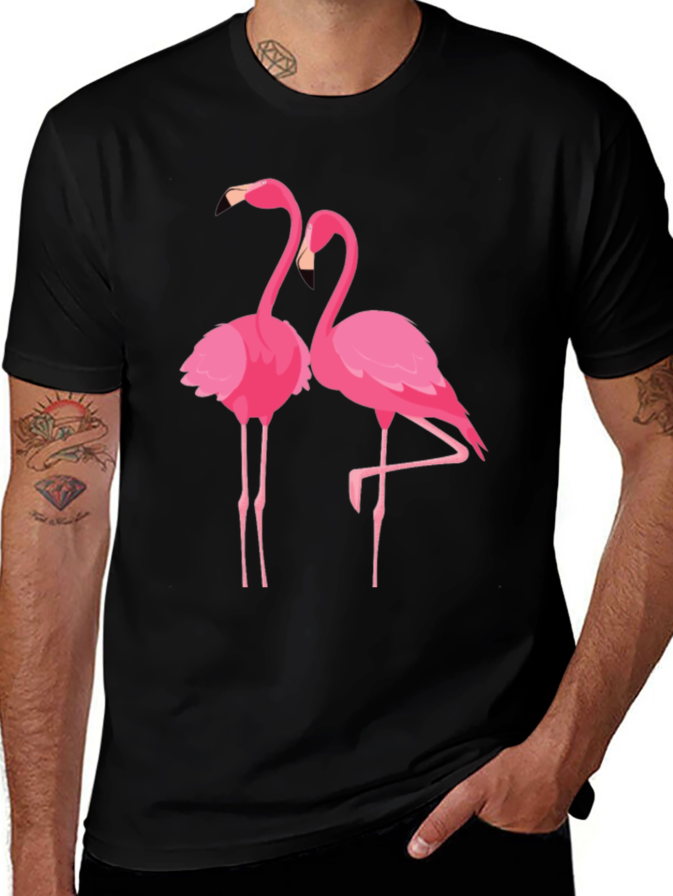 Flamingo Graphic Print T-Shirt