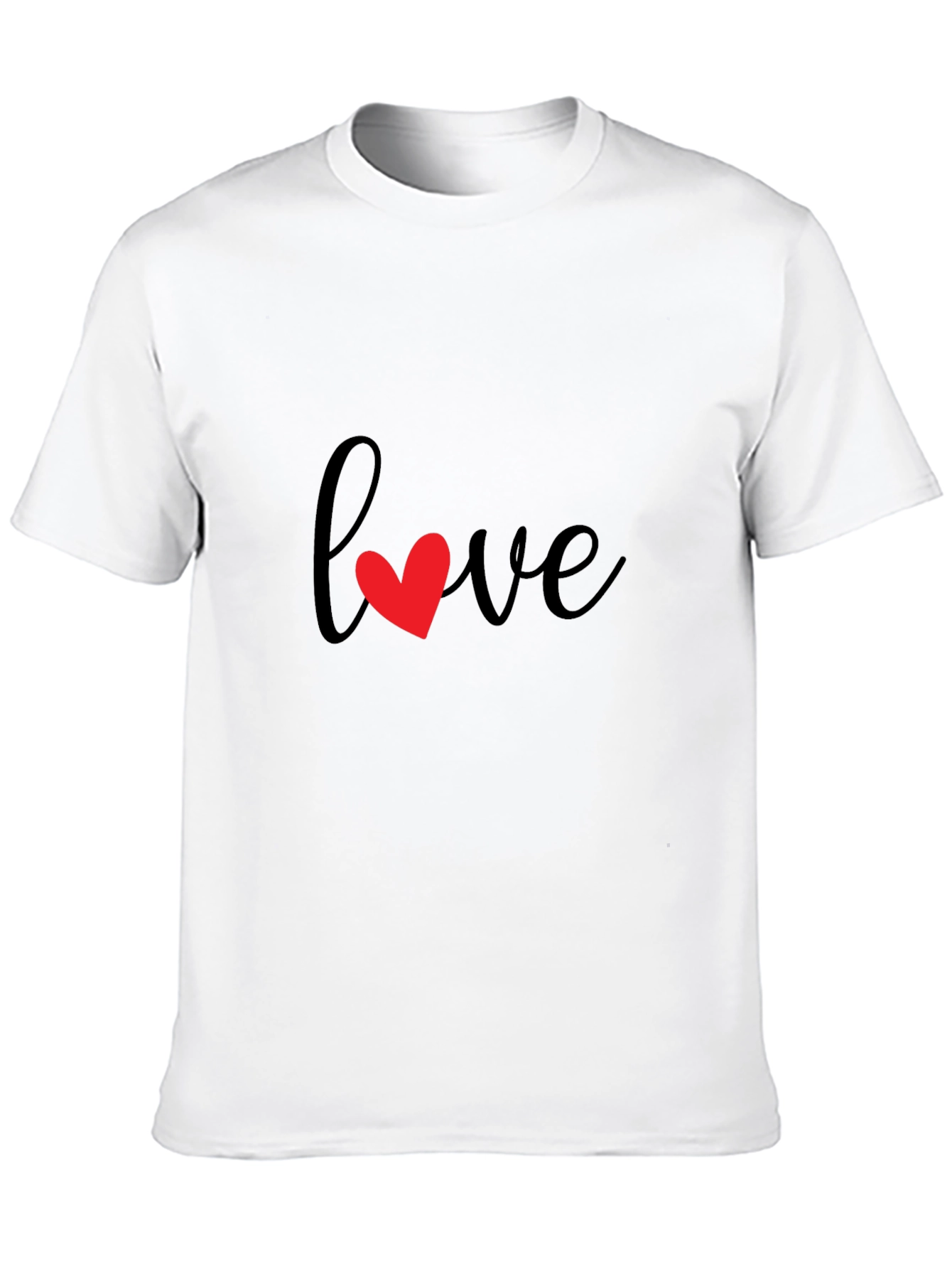 Love Heart Graphic T-Shirt - Black