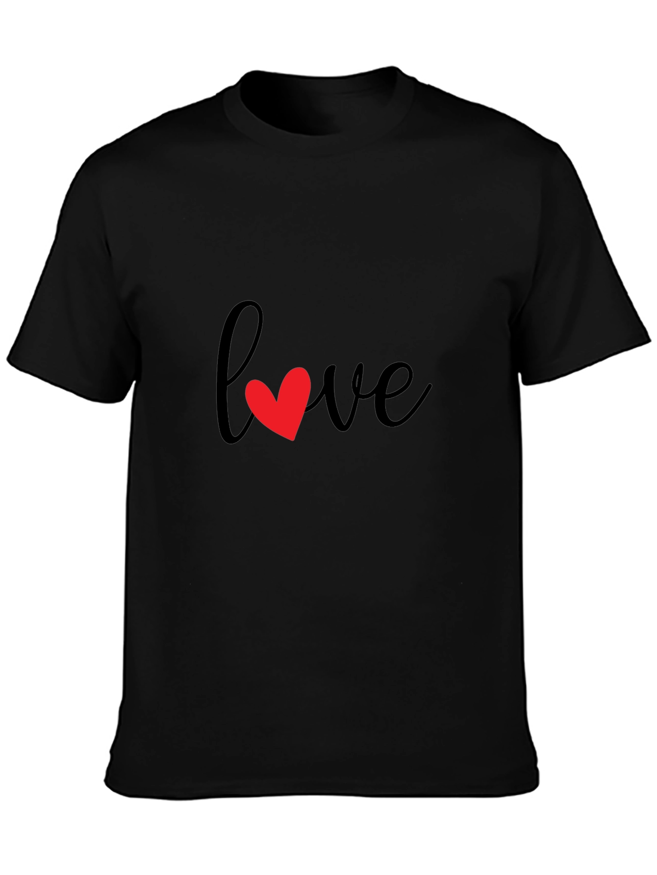 Love Heart Graphic T-Shirt - Black