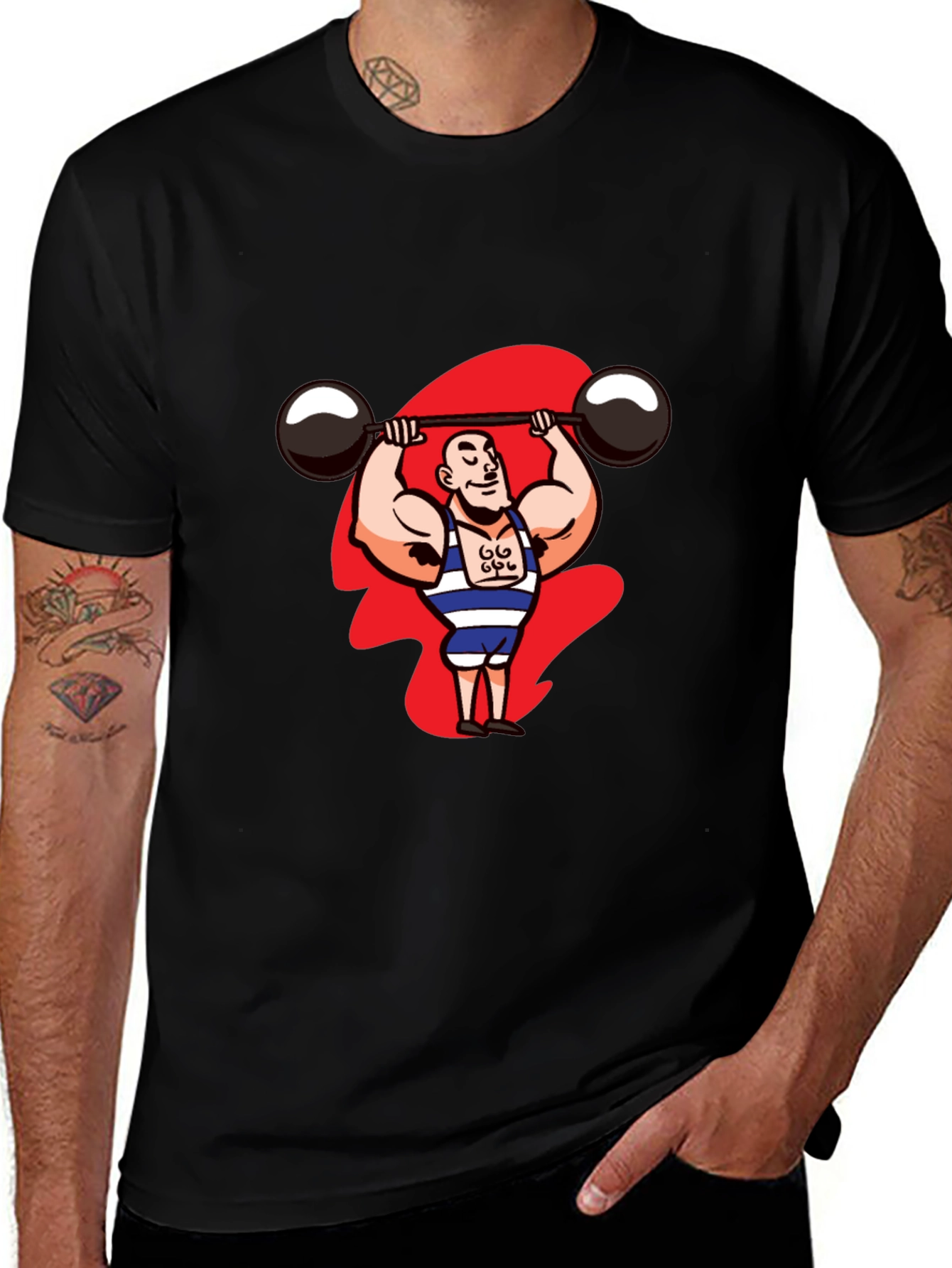 Weightlifter Graphic Tee - Black