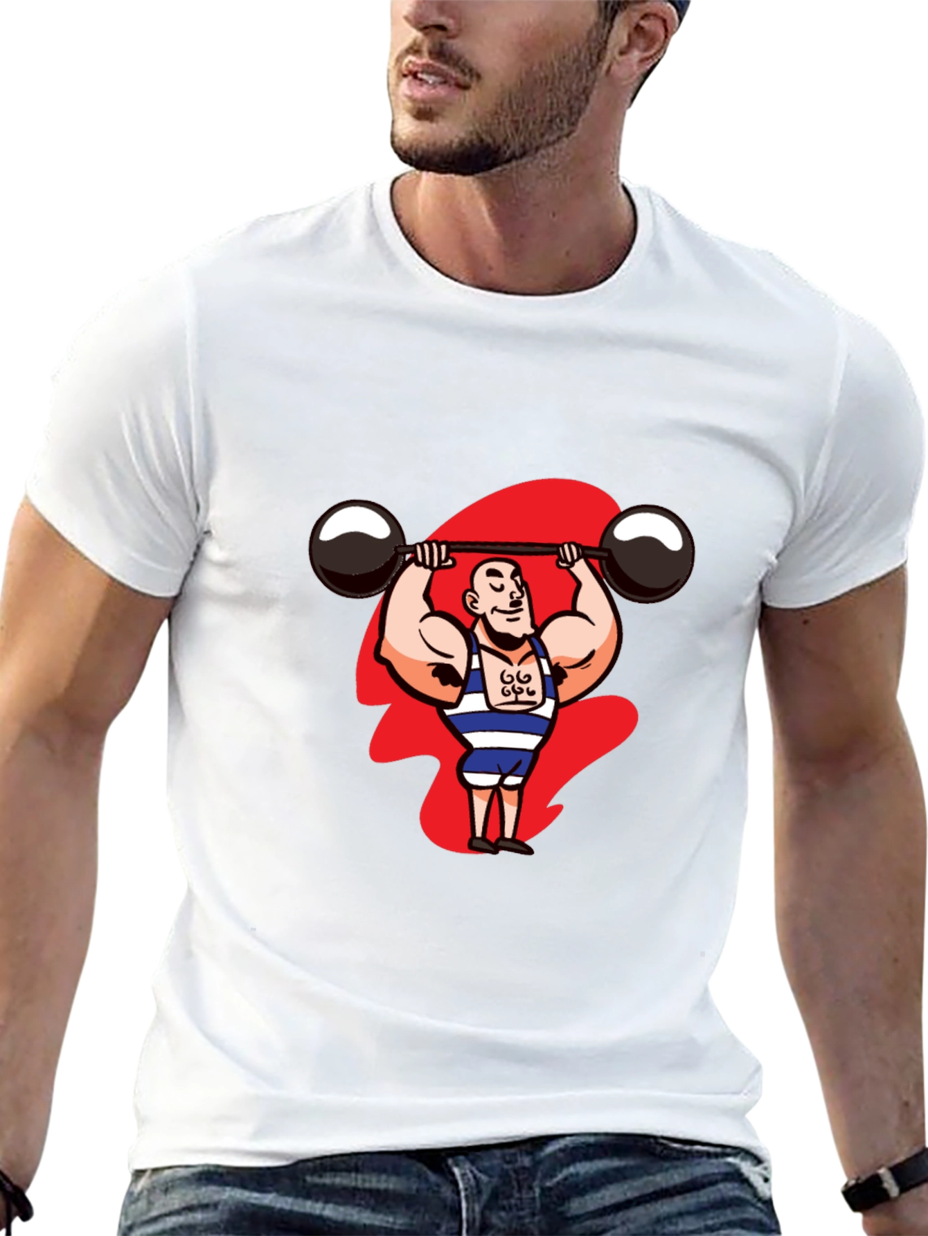 Weightlifter Graphic Tee - Black