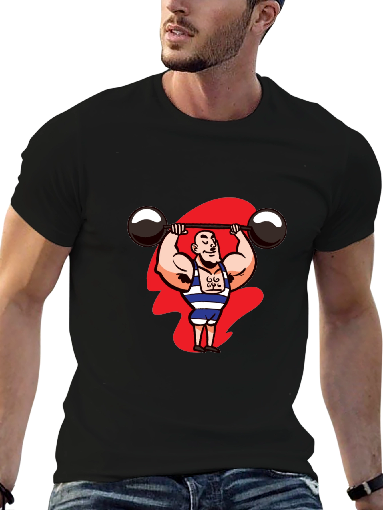 Weightlifter Graphic Tee - Black