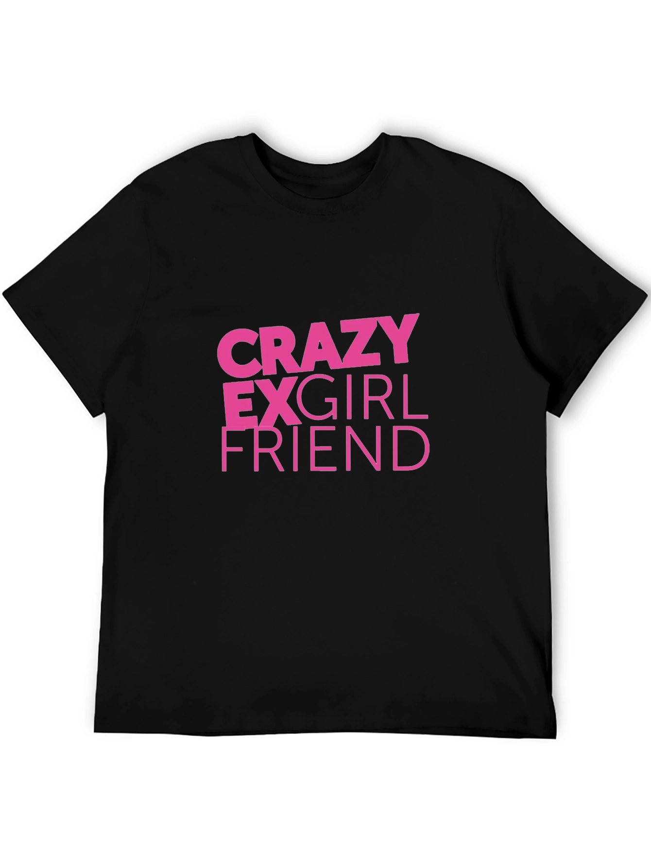 Crazy Ex-Girlfriend Pink Graphic Black T-Shirt