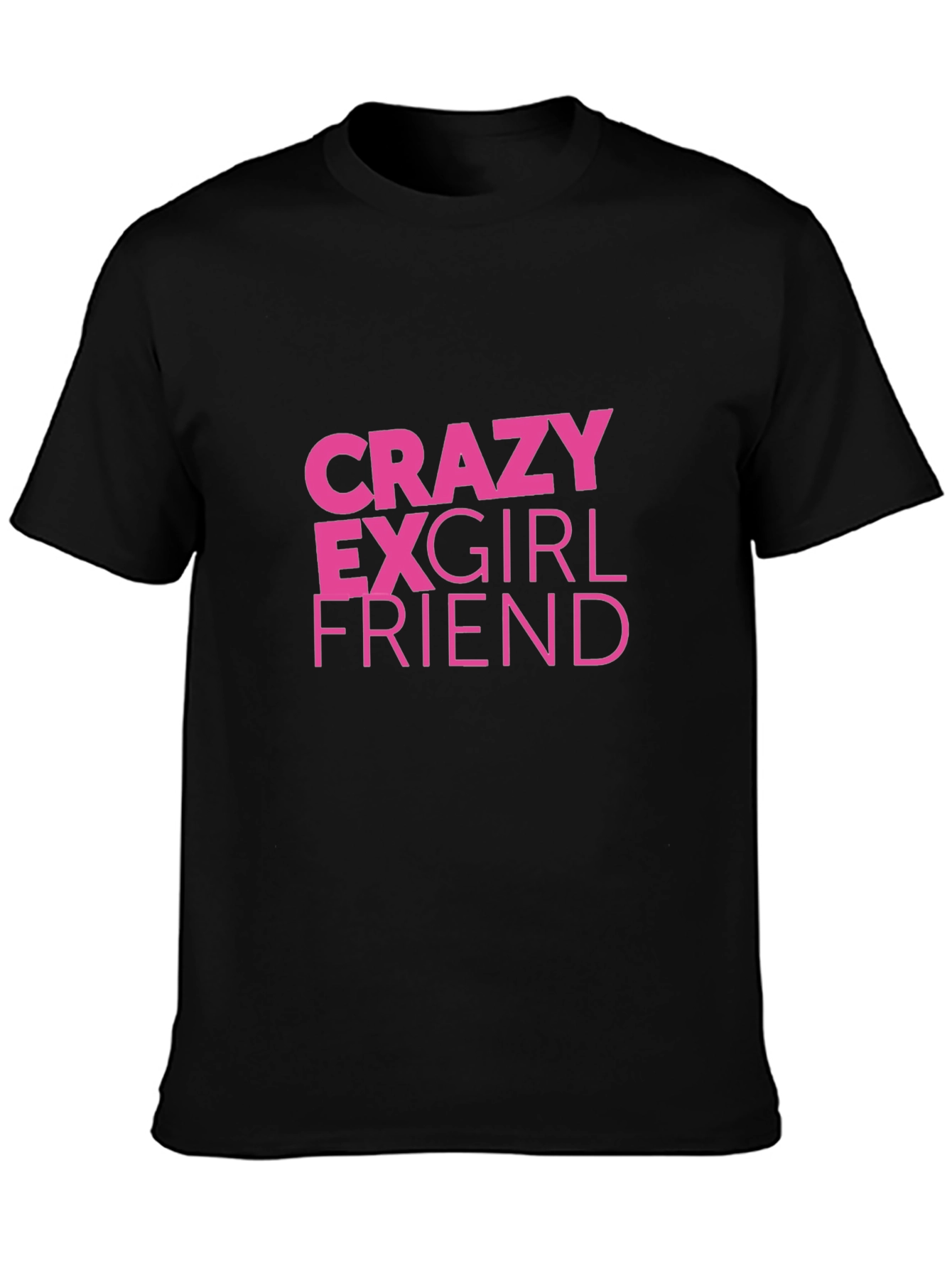 Crazy Ex-Girlfriend Pink Graphic Black T-Shirt