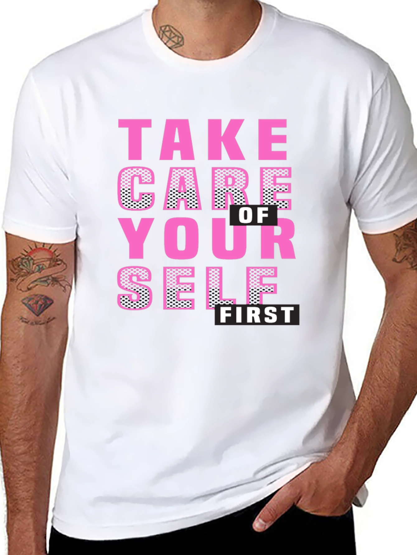 Take Care of Yourself First Black T-Shirt