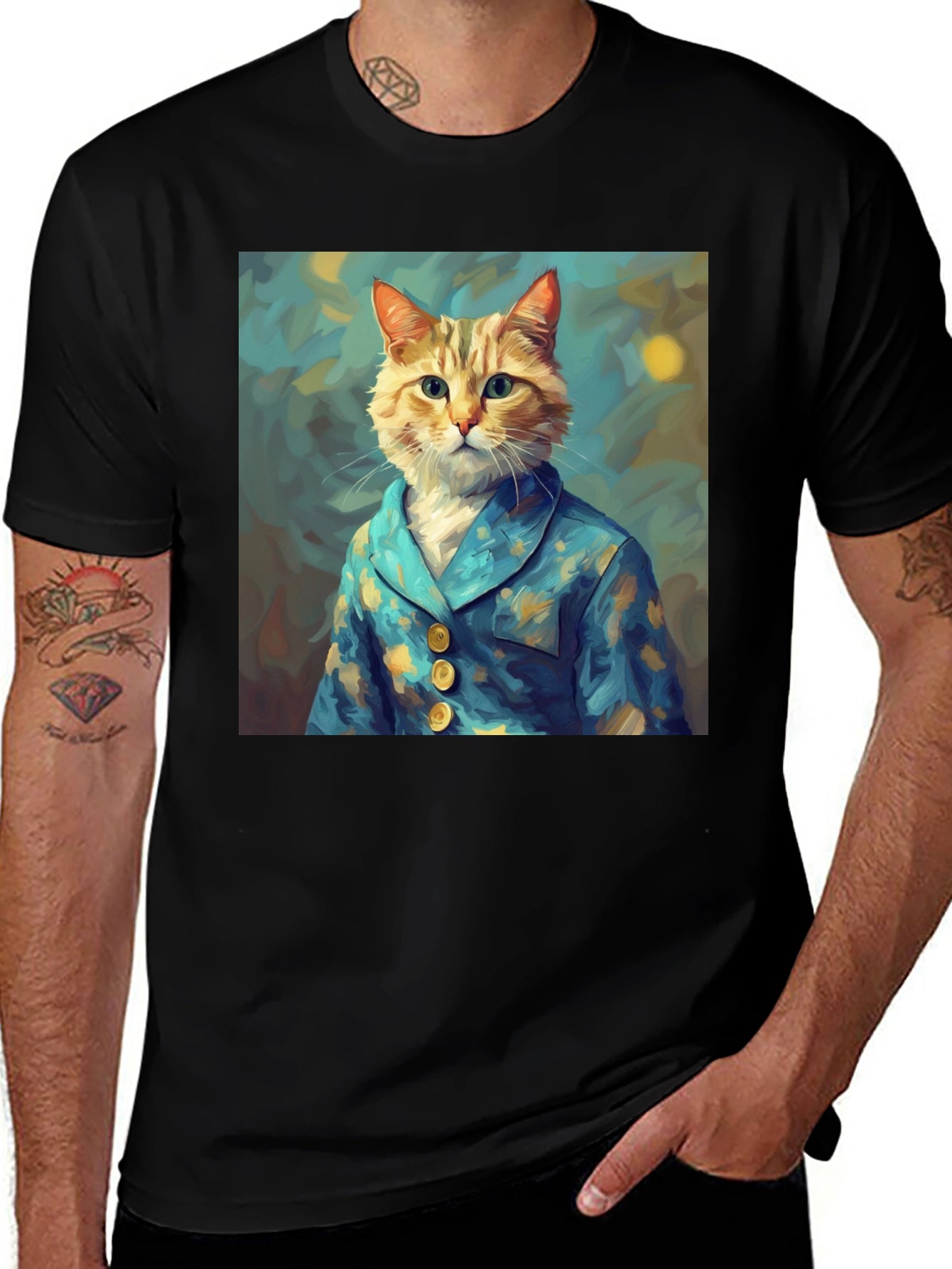 Cat in Pajamas Graphic Tee